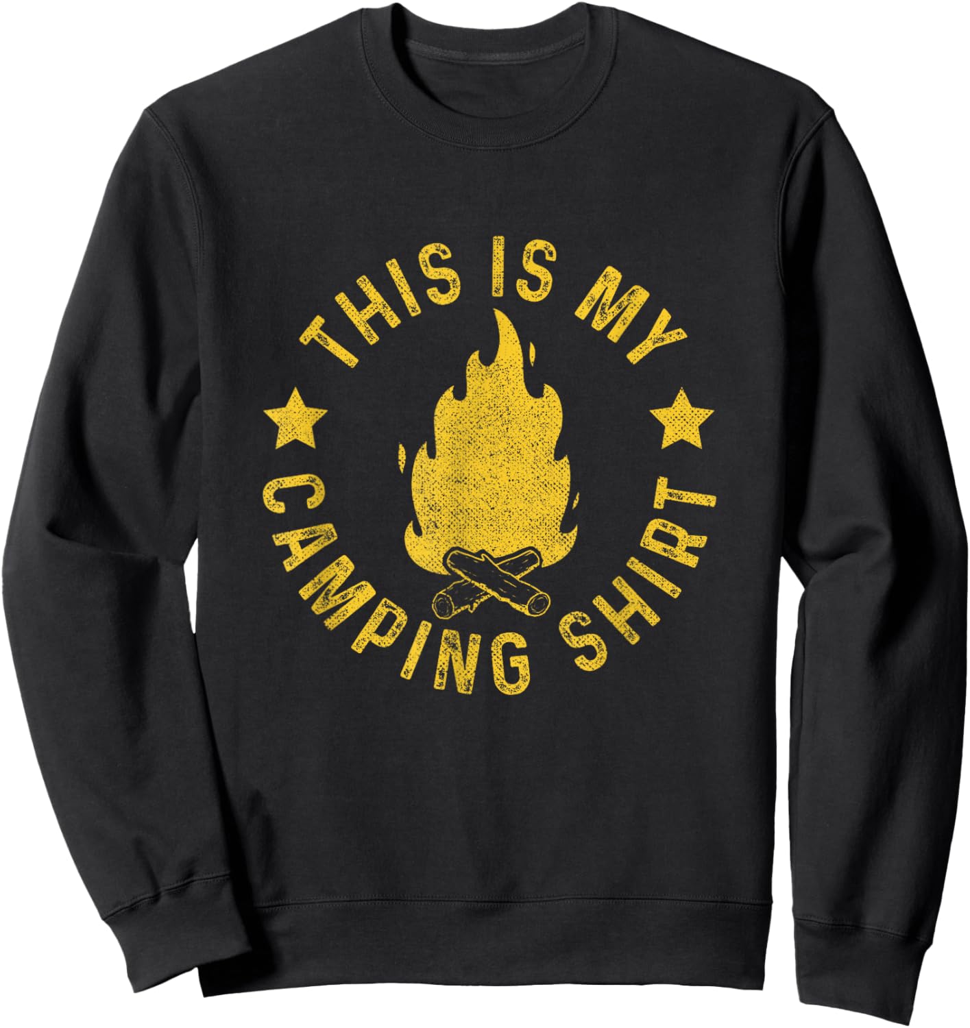 This Is My Camping Outfit | Campfire | Mountains Camper Sweatshirt - Sweatshirt | Black