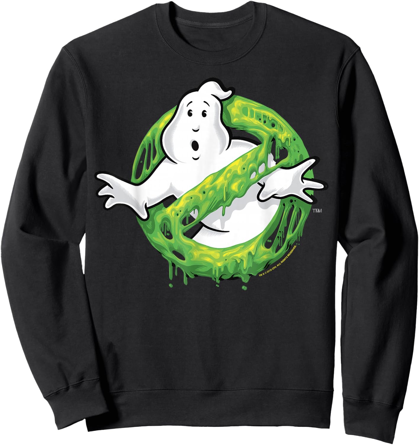 Ghostbusters Classic Slime Ghost Logo Graphic Sweatshirt - Sweatshirt | Black