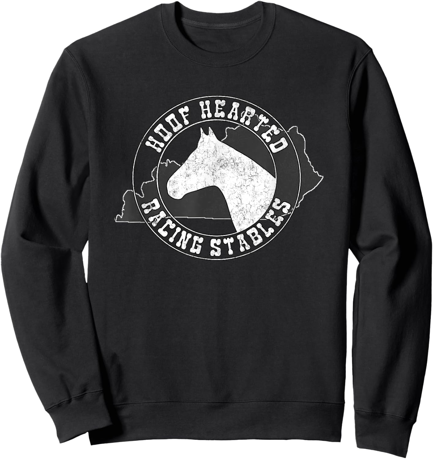 Joke Who Farted Hoof Hearted Horse Racing Track Betting Sweatshirt - Sweatshirt | Black