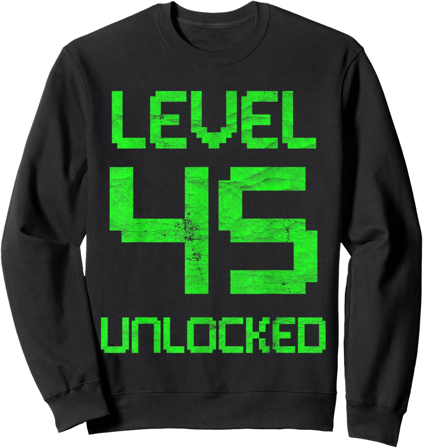 Gaming 45th Birthday Retro 45 Year Old & Gamer Sweatshirt - Sweatshirt | Black