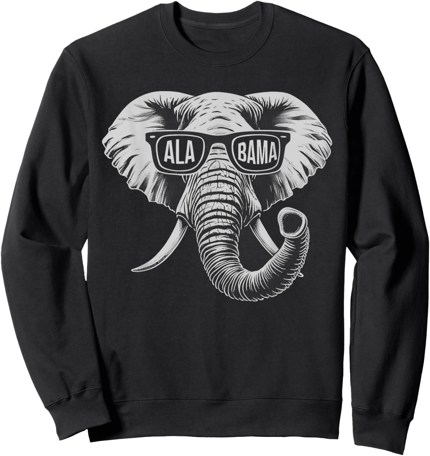 Vintage State Of Alabama Elephant Lovers Sweatshirt - Sweatshirt | Black