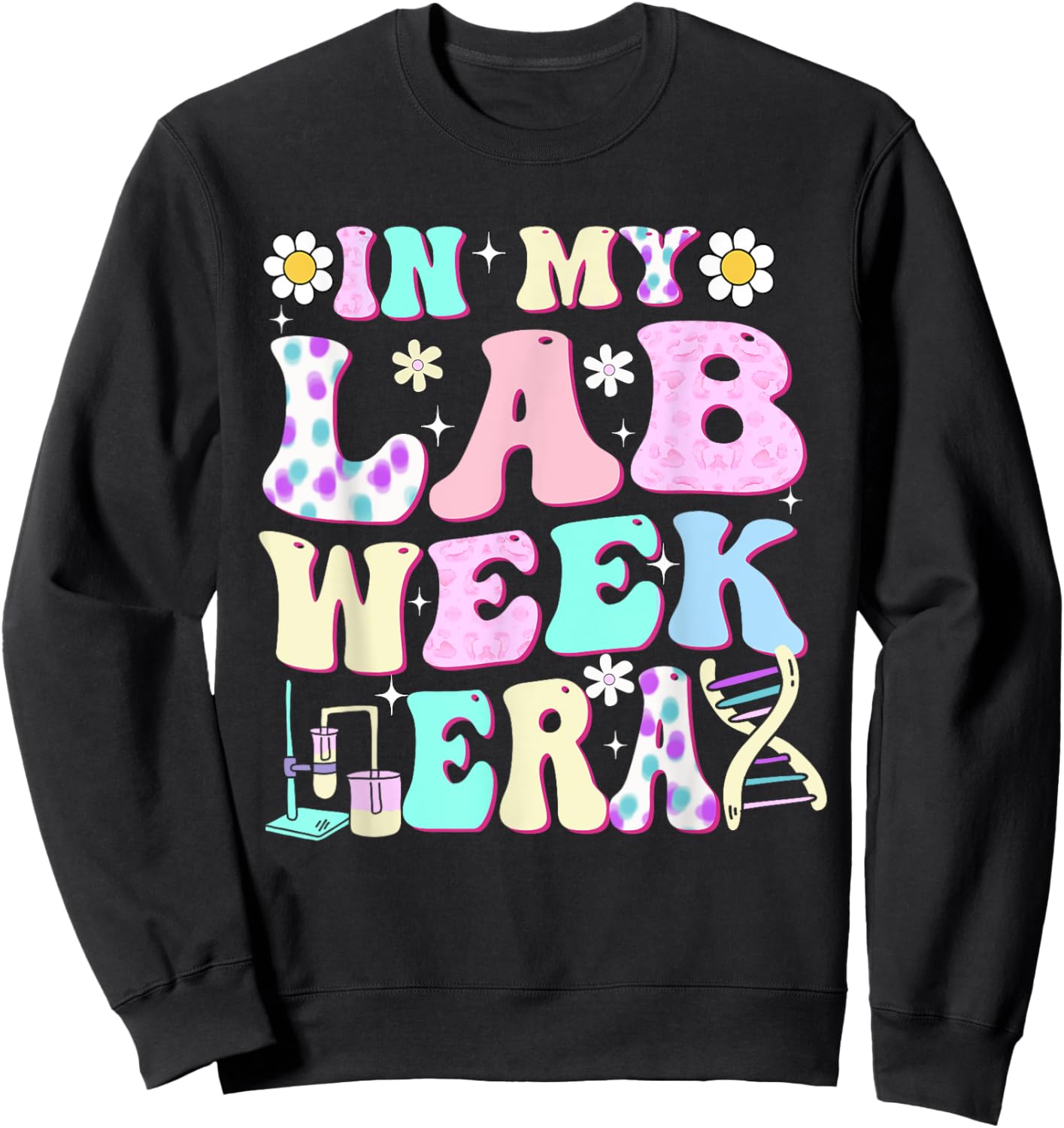 In My Lab Week Era Groovy Lab Week Party Sweatshirt - Sweatshirt | Black