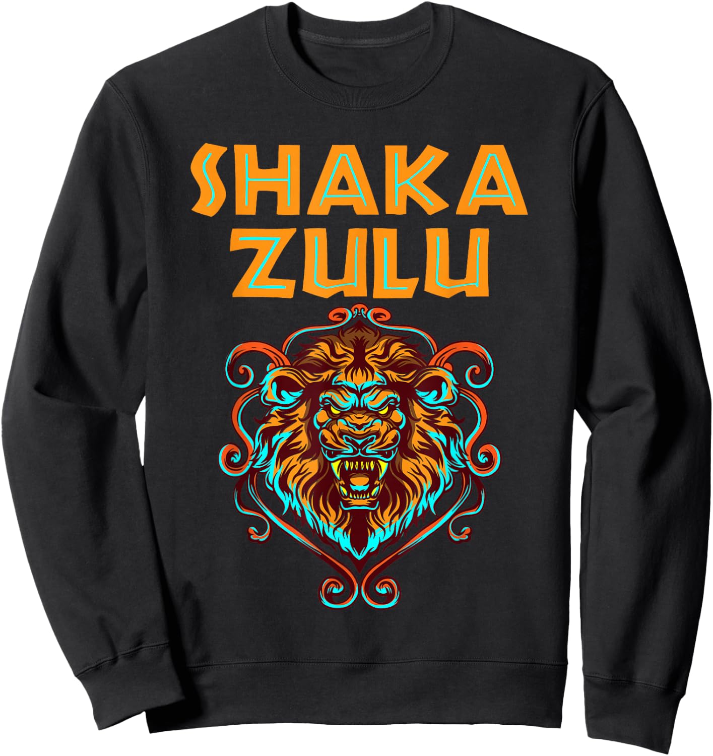 Africa Pride Zulu Warrior Shaka Lion African Tribe King Zulu Sweatshirt - Sweatshirt | Black