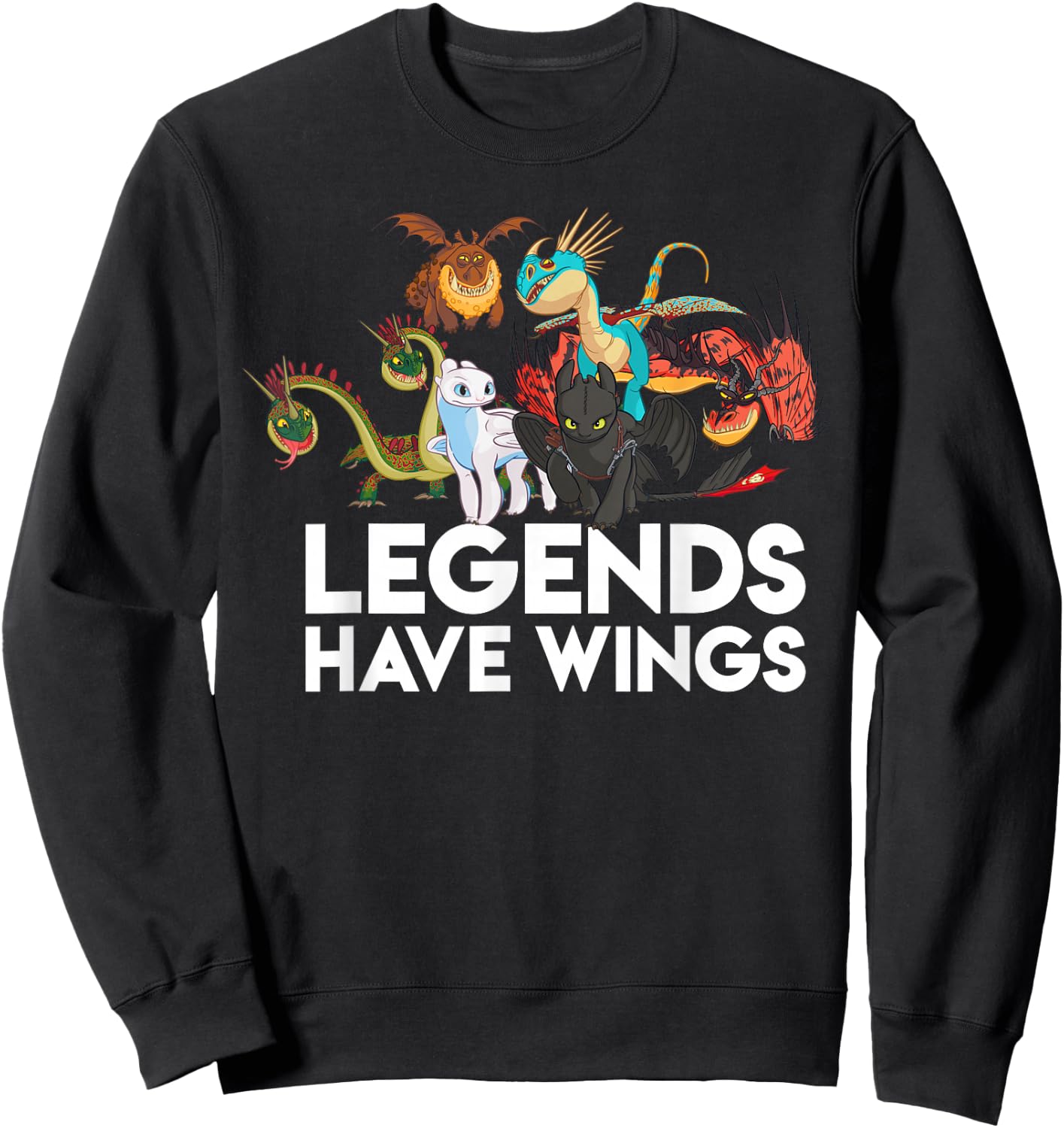 How to Train Your Dragons 3 Hidden World Legends Have Wings Sweatshirt - Sweatshirt | Black