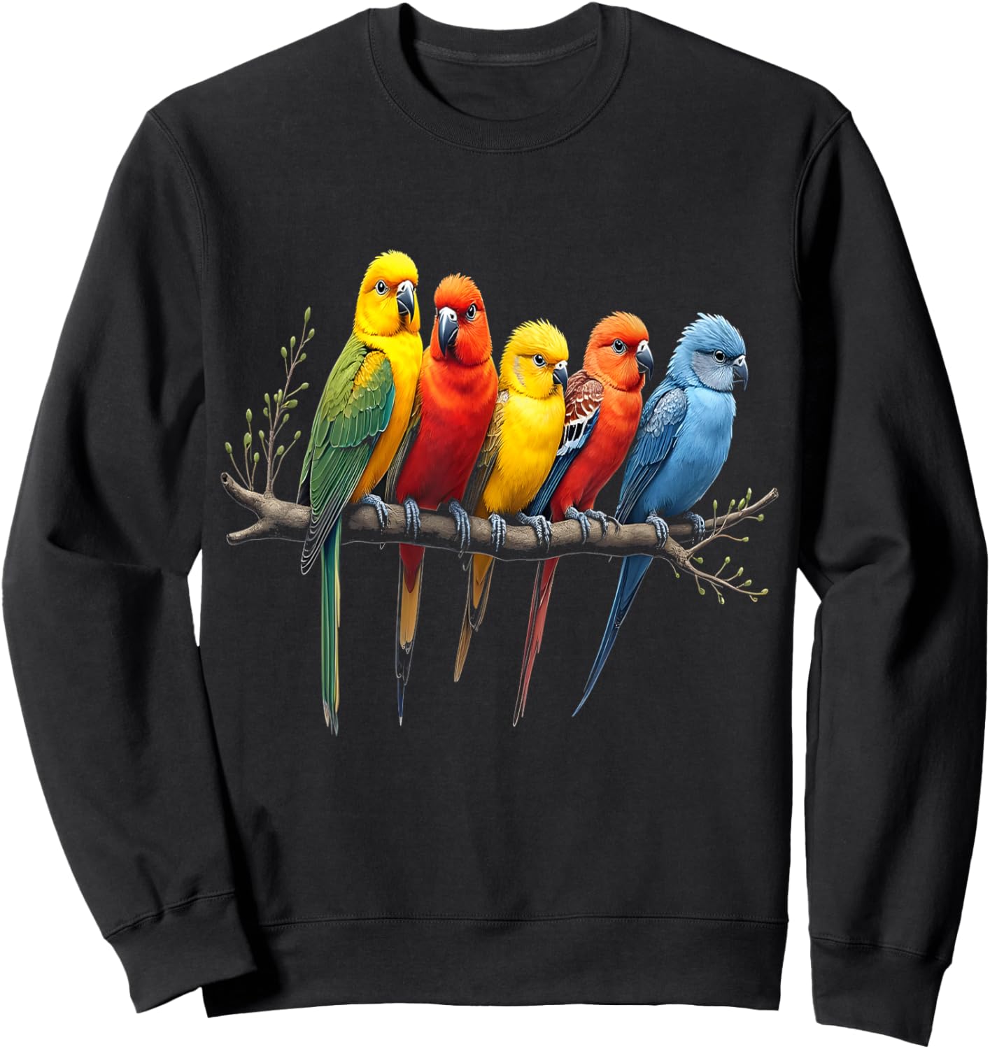 Colorful Birds Sweatshirt - Sweatshirt | Black