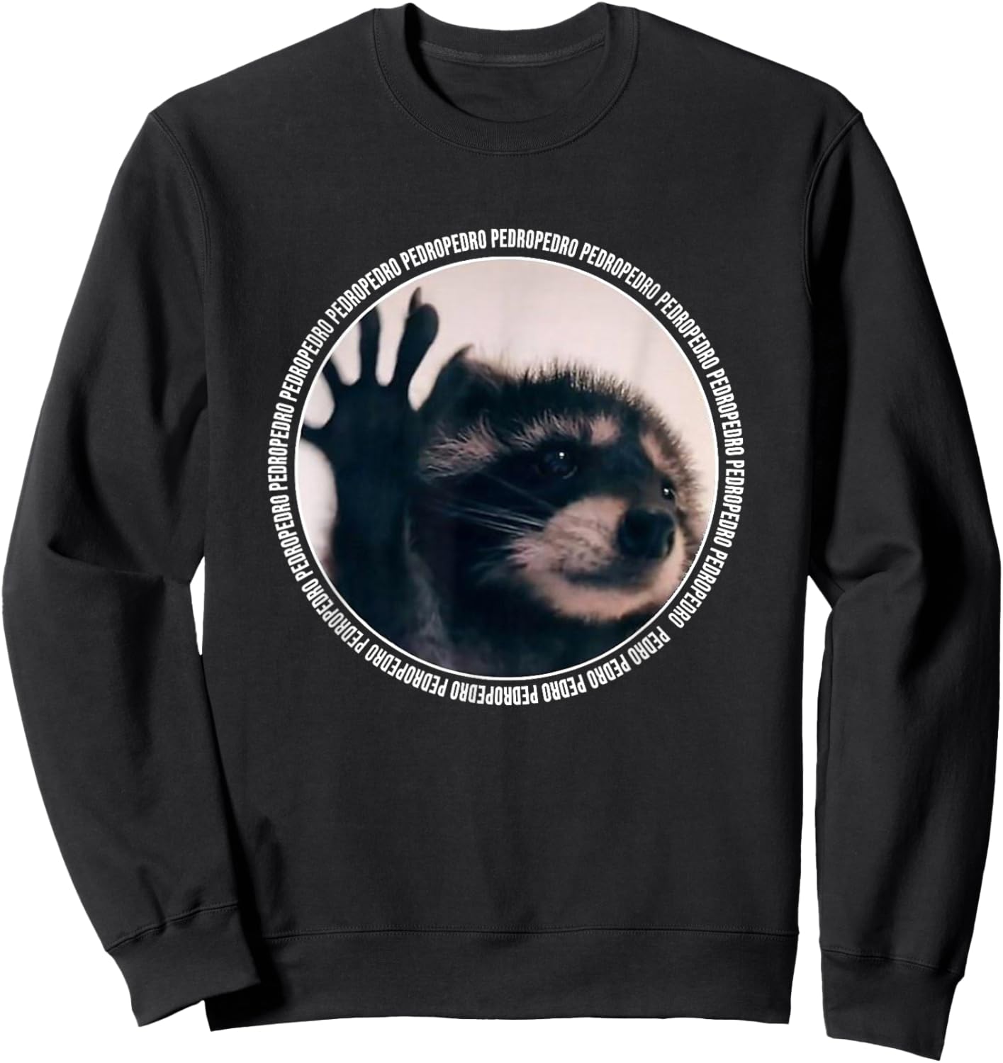 Pedro Funny Raccoon Dancing Meme Sweatshirt - Sweatshirt | Black