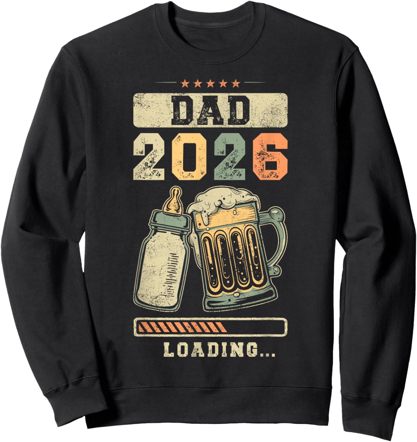Dad 2026 Loading, Fatherhood, Expecting Dad, Father To Be Sweatshirt - Sweatshirt | Black