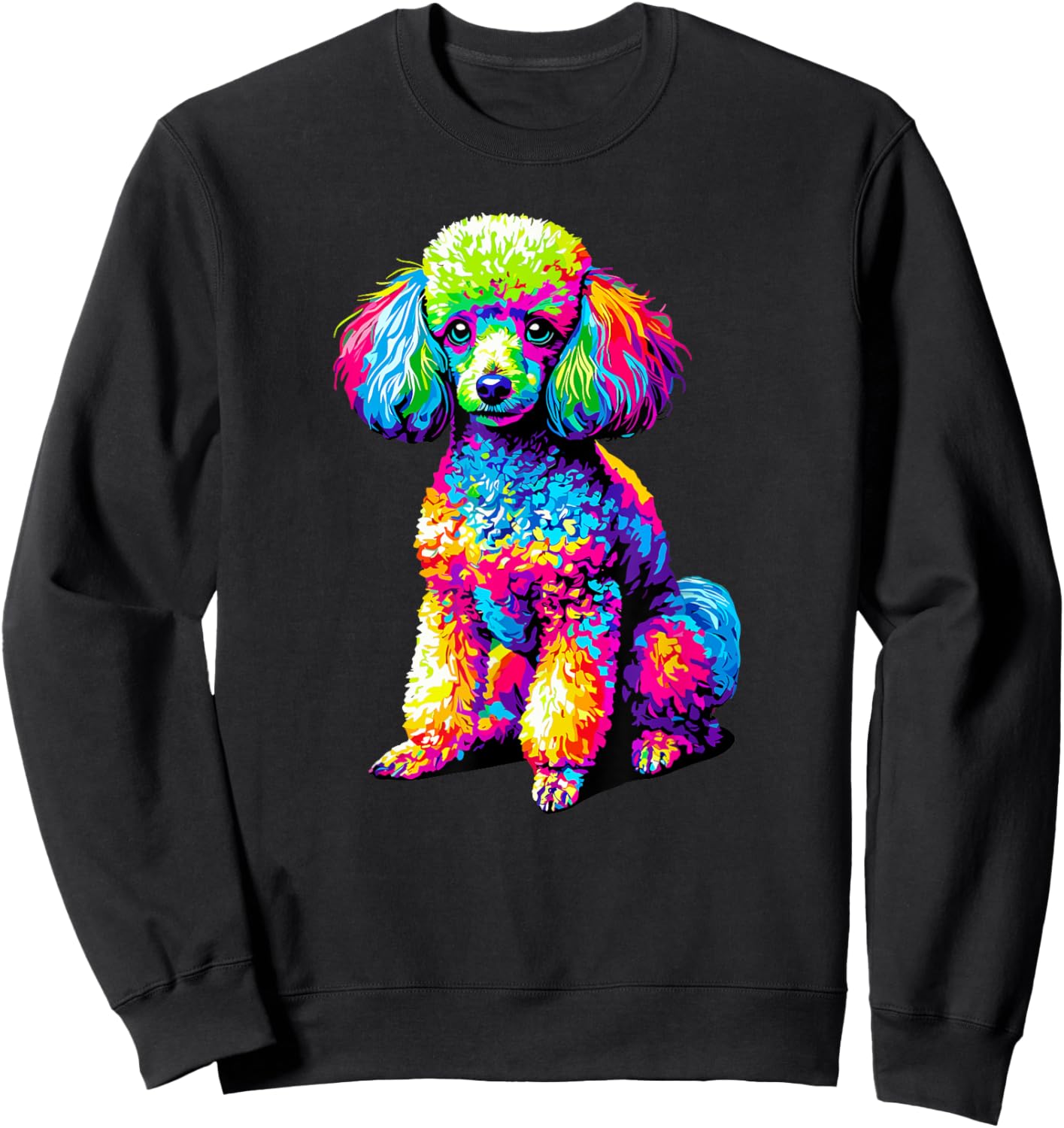 Colorful Pop Art Toy Poodle Dog Toy Poodles Sweatshirt - Sweatshirt | Black
