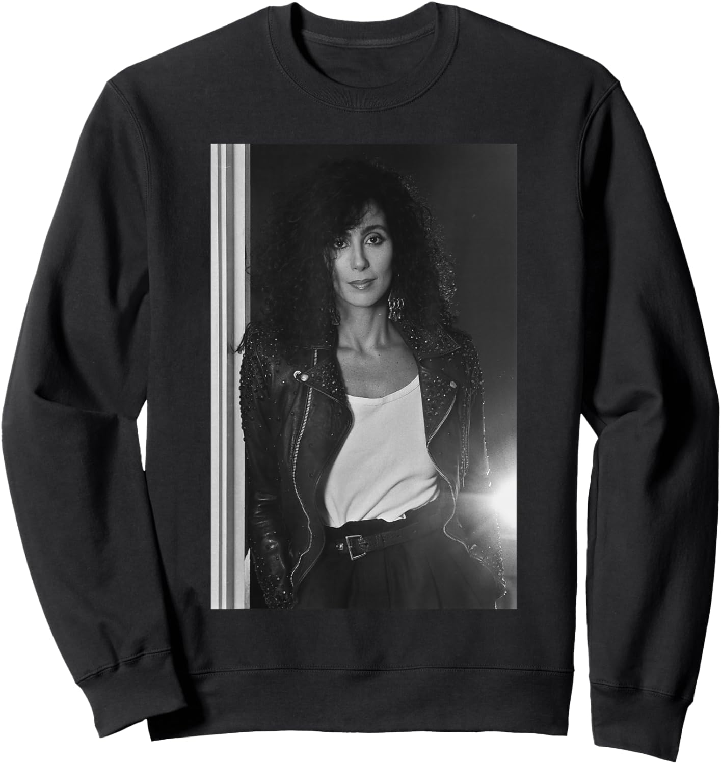 Cher Portrait 1987 I Found Someone Era Moonstruck Sweatshirt - Sweatshirt | Black