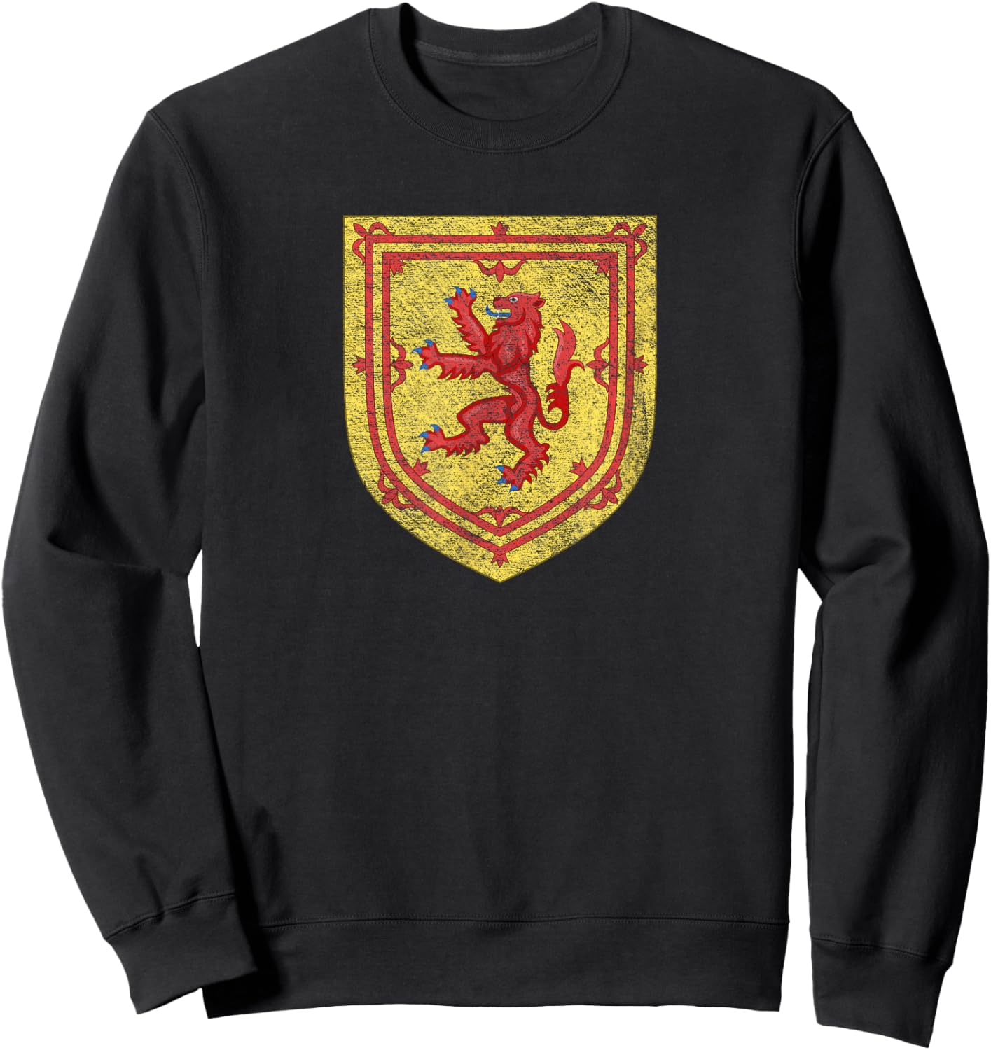 Scottish Lion Emblem Scotland Flag Coat of Arms Independence Sweatshirt - Sweatshirt | Black