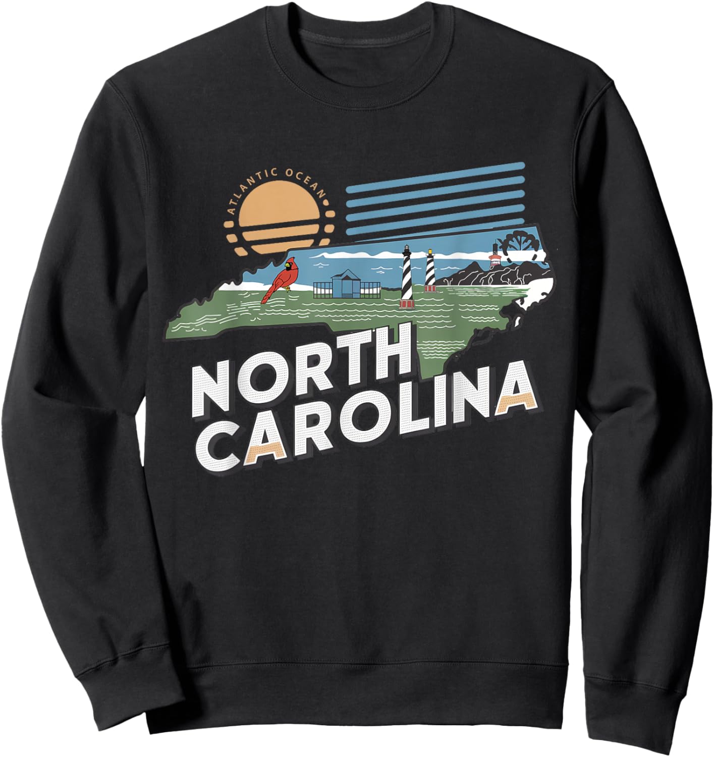North Carolina State of North Carolina Retro North Carolina Sweatshirt - Sweatshirt | Black