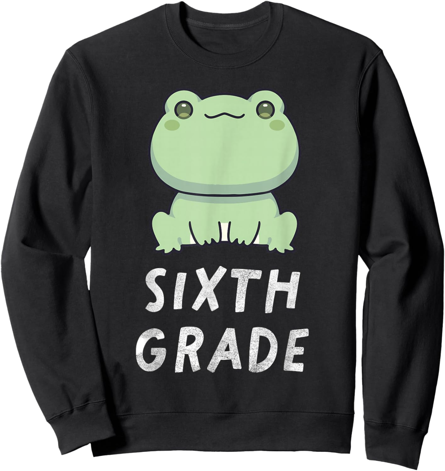 6th Grade Frog Back To School Student Teacher Sweatshirt - Sweatshirt | Black