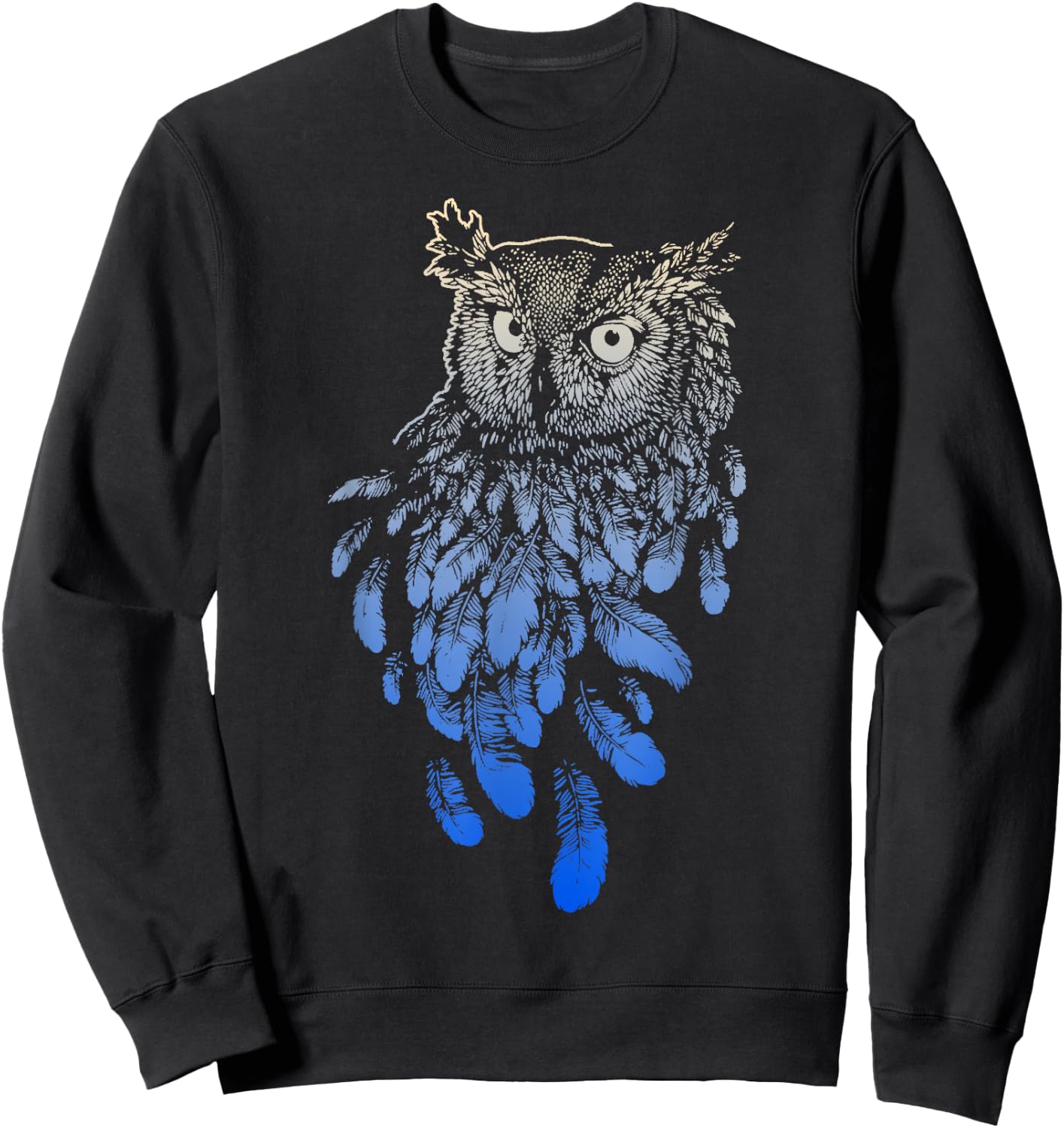 Owl Shirt - Owl Gift Spirit Animal Tribal Sweatshirt - Sweatshirt | Black