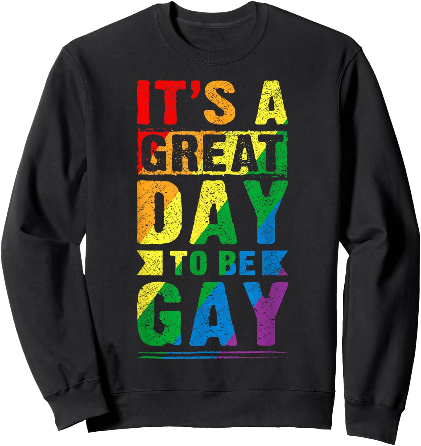 LGBT Spruch, Regenbogen LGBT Pride Flaggenfarben Sweatshirt - Sweatshirt | Black
