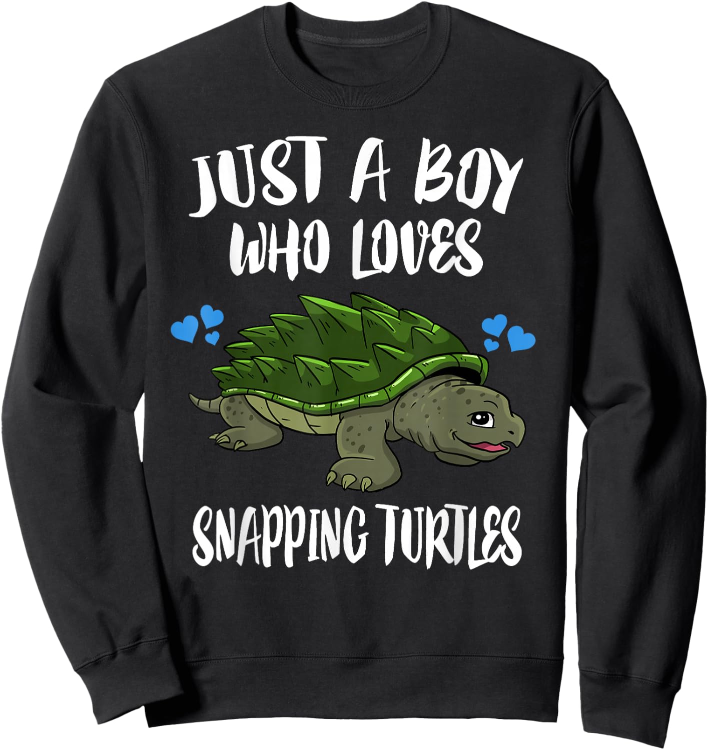 Just A Boy Who Loves Snapping Turtles Sweatshirt - Sweatshirt | Black