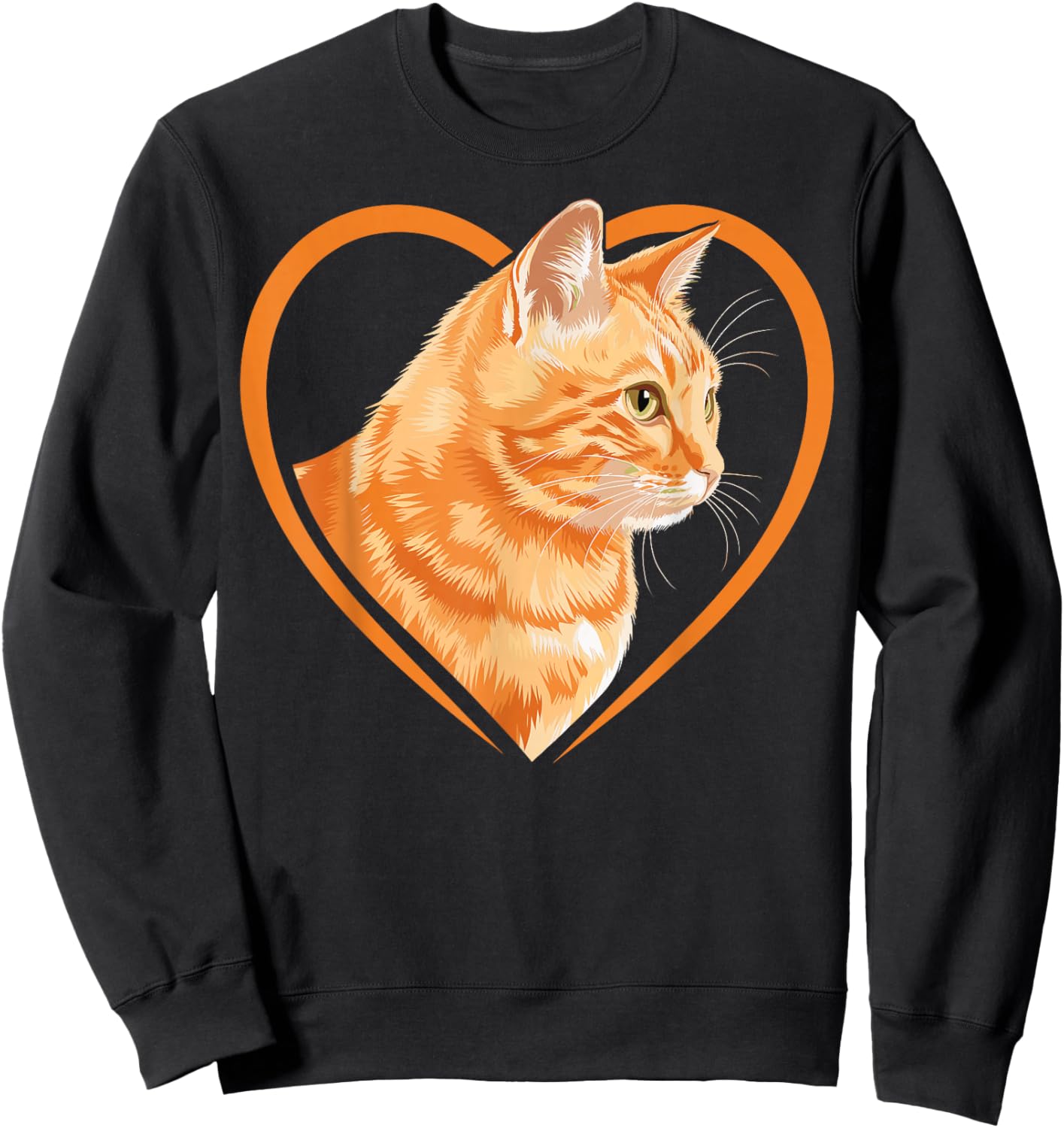 Orange Tabby Cat Orange Cat Sweatshirt - Sweatshirt | Black