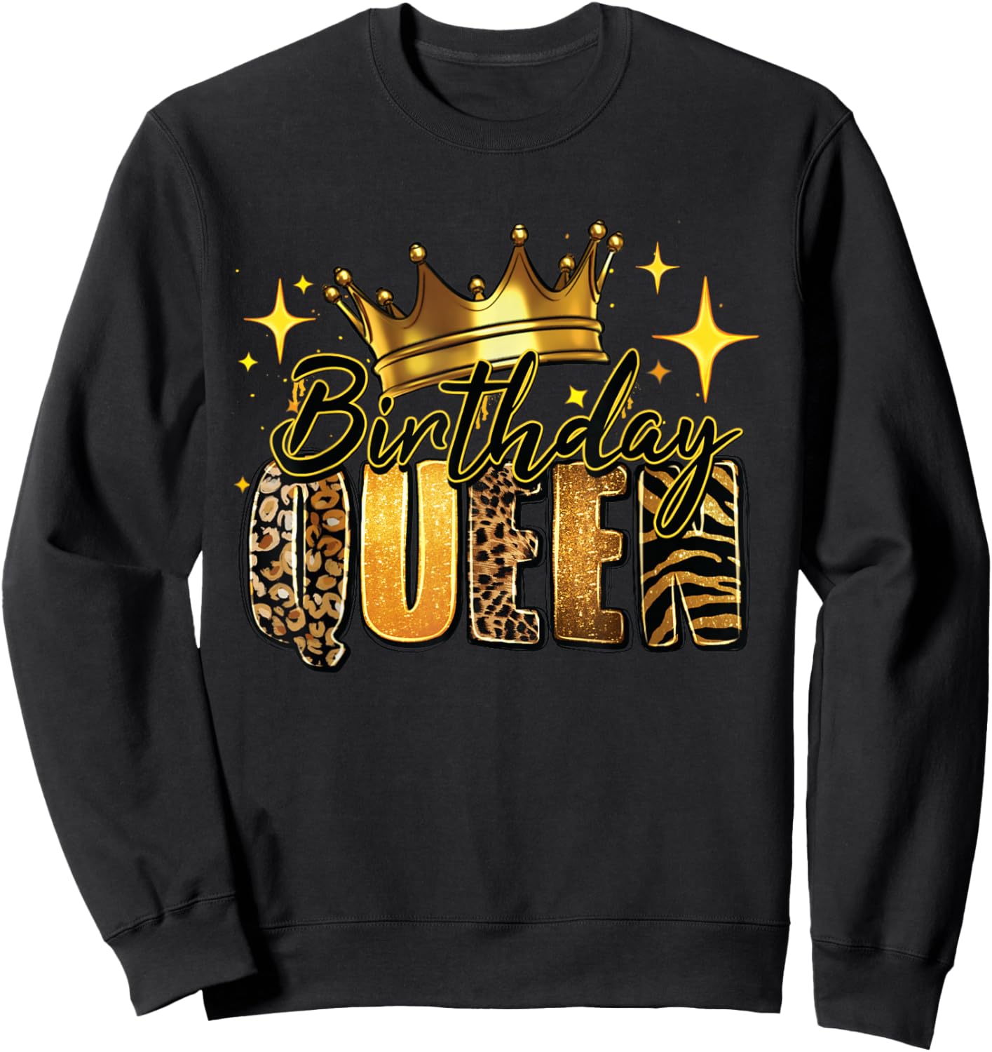 Birthday Queen Cool Couples Matching Birthday Party Sweatshirt - Sweatshirt | Black