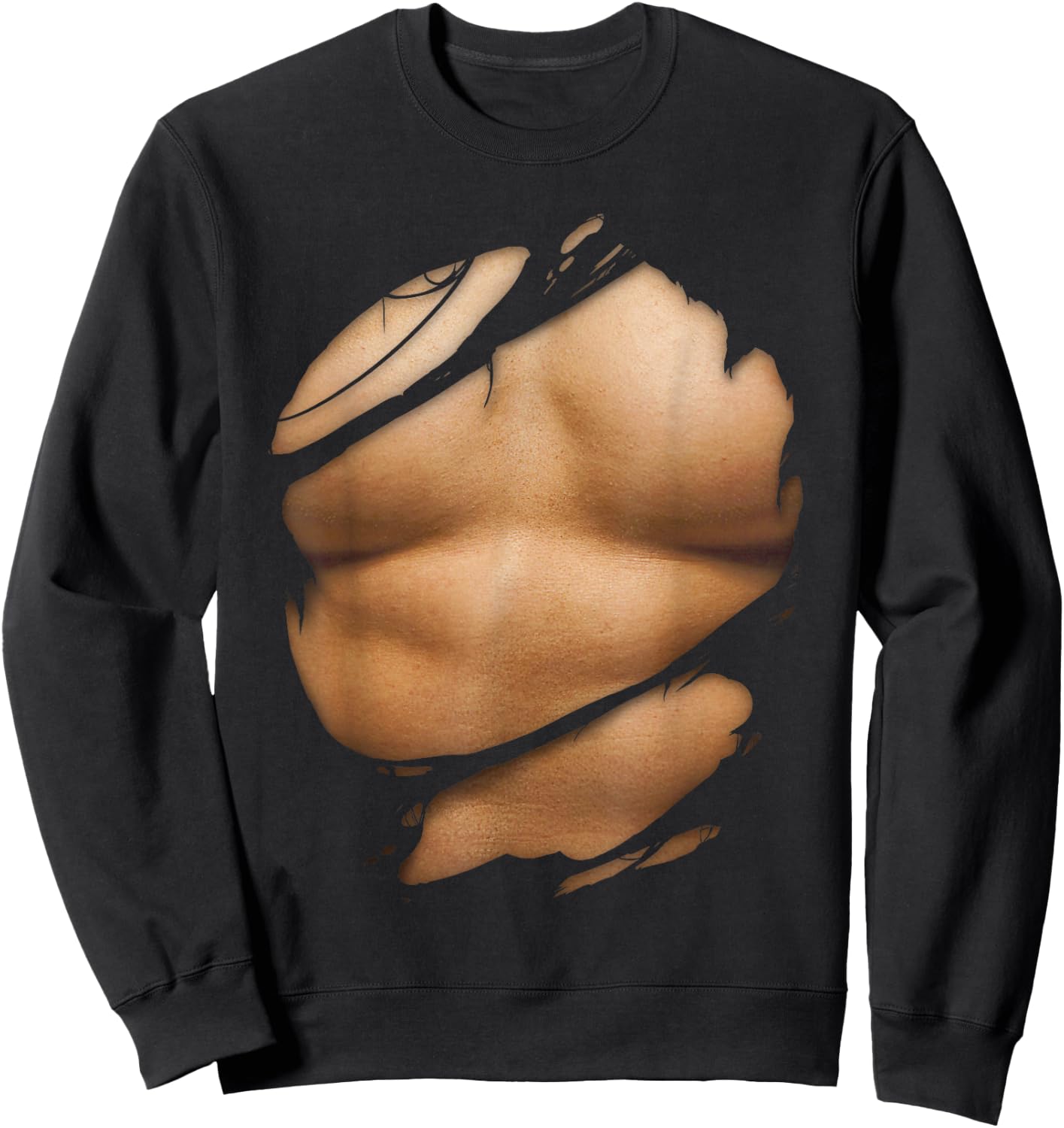 Ripped Muscle Graphic Sweatshirt - Sweatshirt | Black