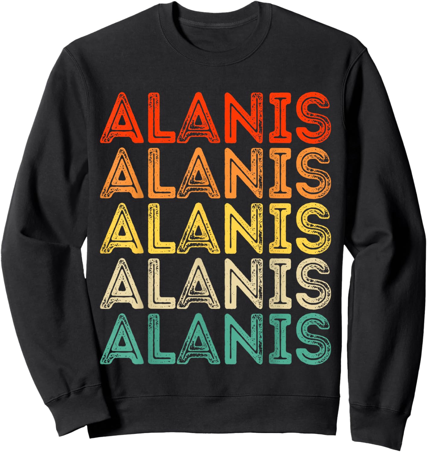 Love Heart Alanis Vintage Retro Style Black Alanis Sweatshirt - Sweatshirt | Black