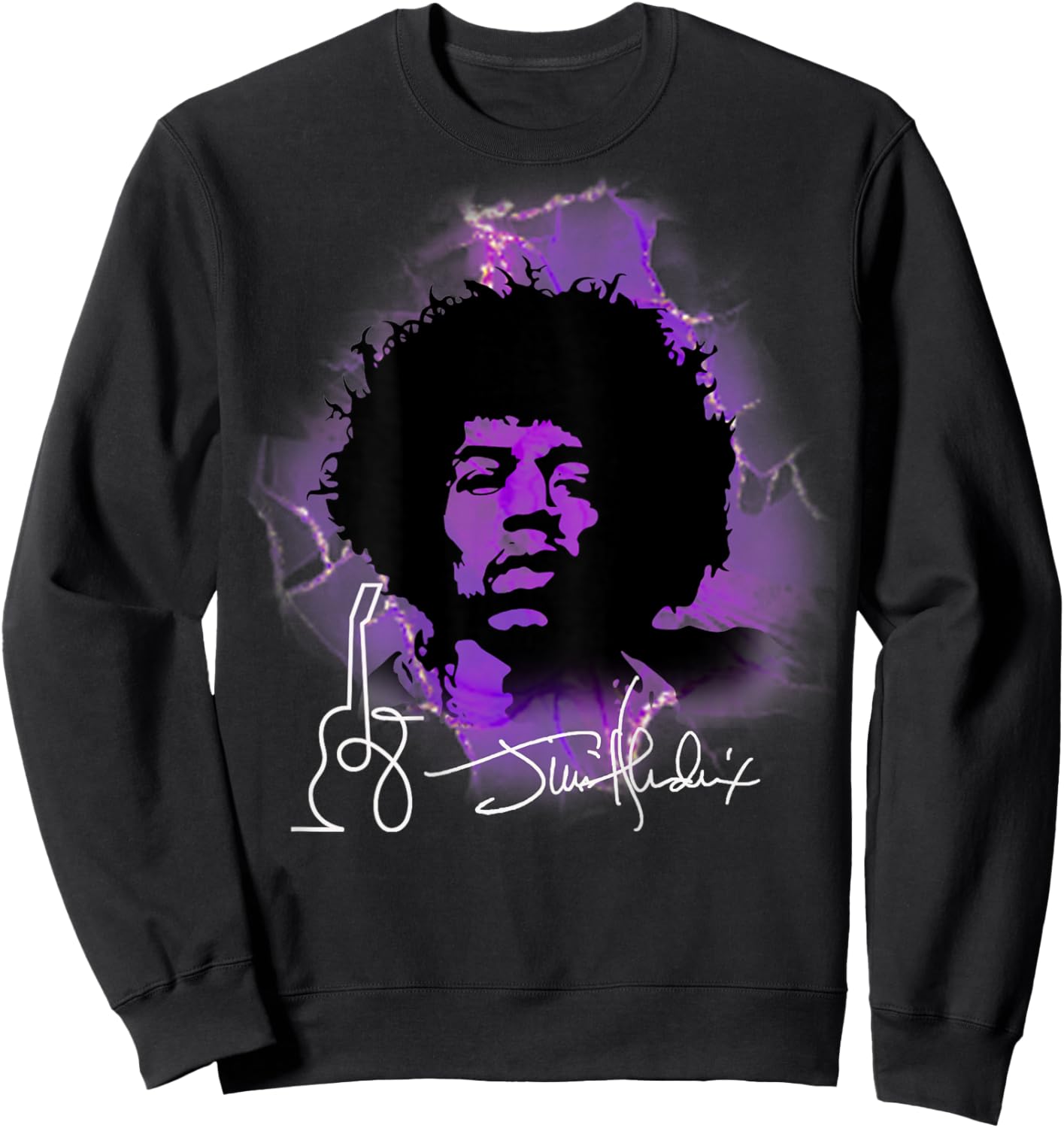 Jimi Hendrix_002_Back Printed Sweatshirt - Sweatshirt | Black