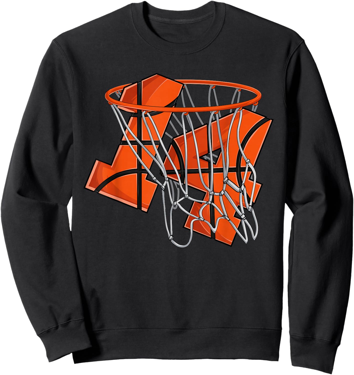 14th Birthday Basketball Shirt Kids, Boys 14 Year Old Sweatshirt - Sweatshirt | Black