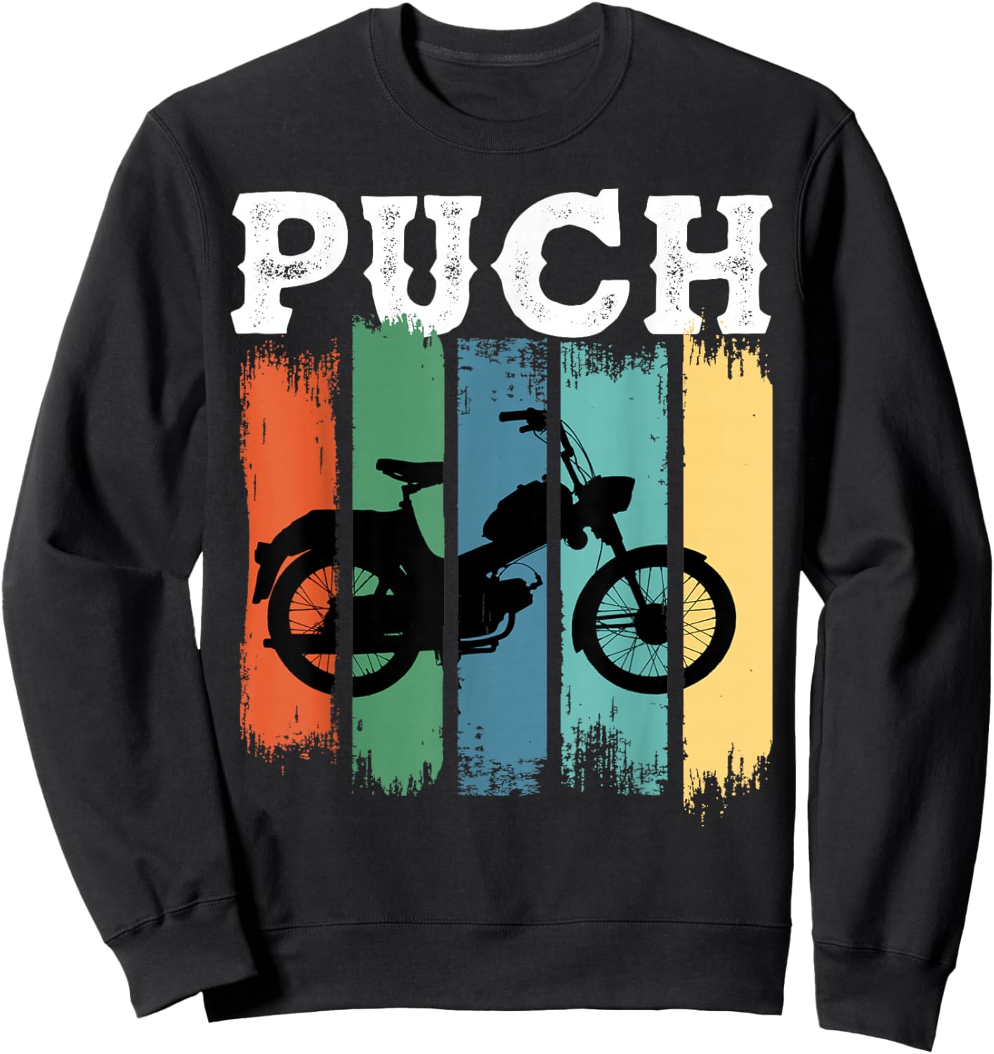 Puch Mofa Retro Klassiker Zweirad Kult Fahrer Sweatshirt - Sweatshirt | Black