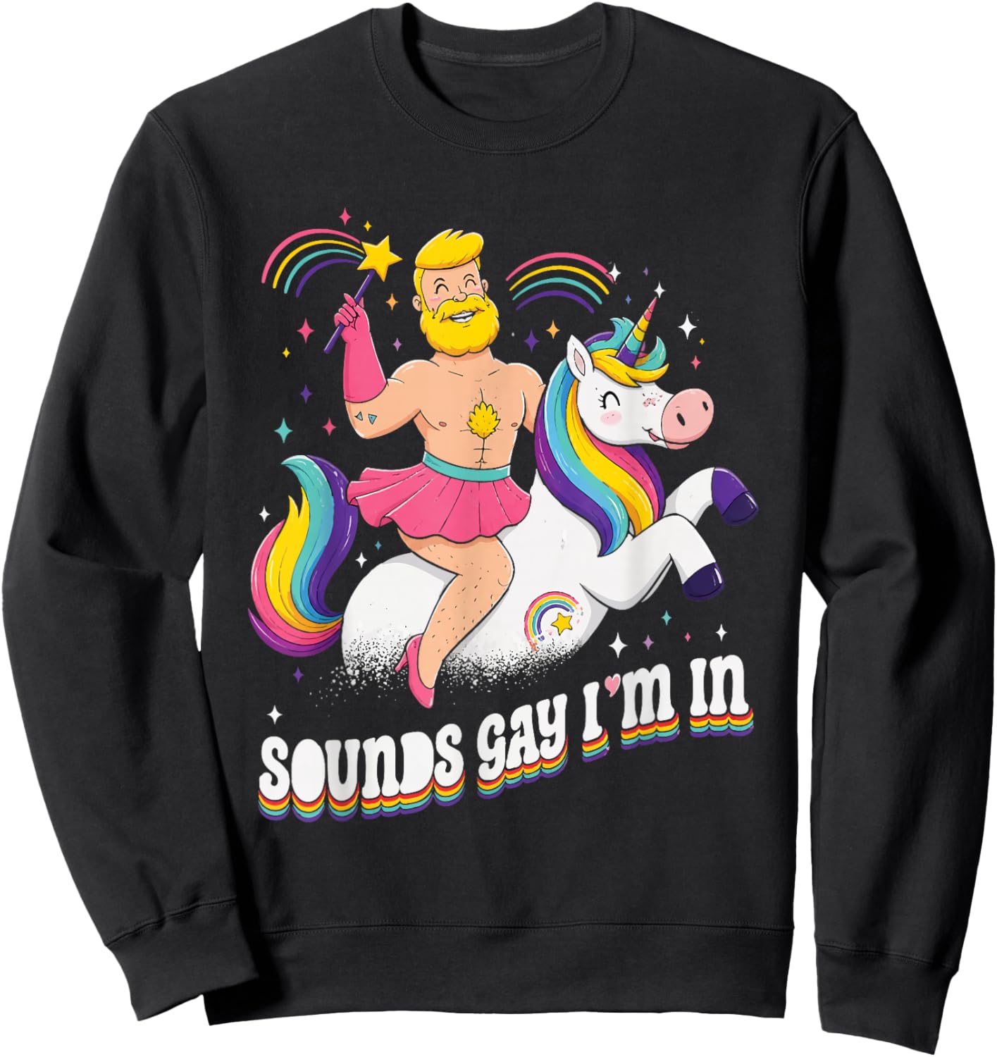 Klingt schwul I'm In Pride Rainbow Lustiges Einhorn Queer LGBTQ Sweatshirt - Sweatshirt | Black