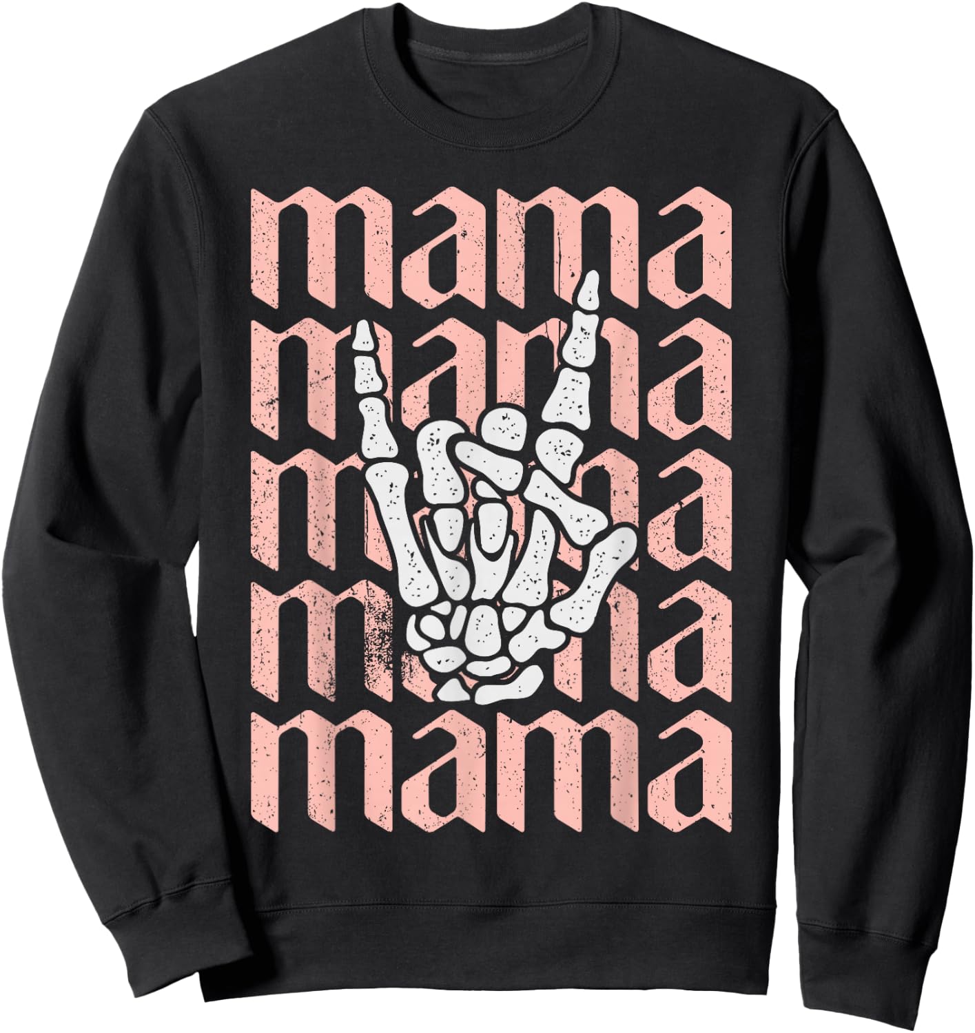Mama Birthday, Mama Rocks Gifts, Rock and Roll Mother's Day Sweatshirt - Sweatshirt | Black