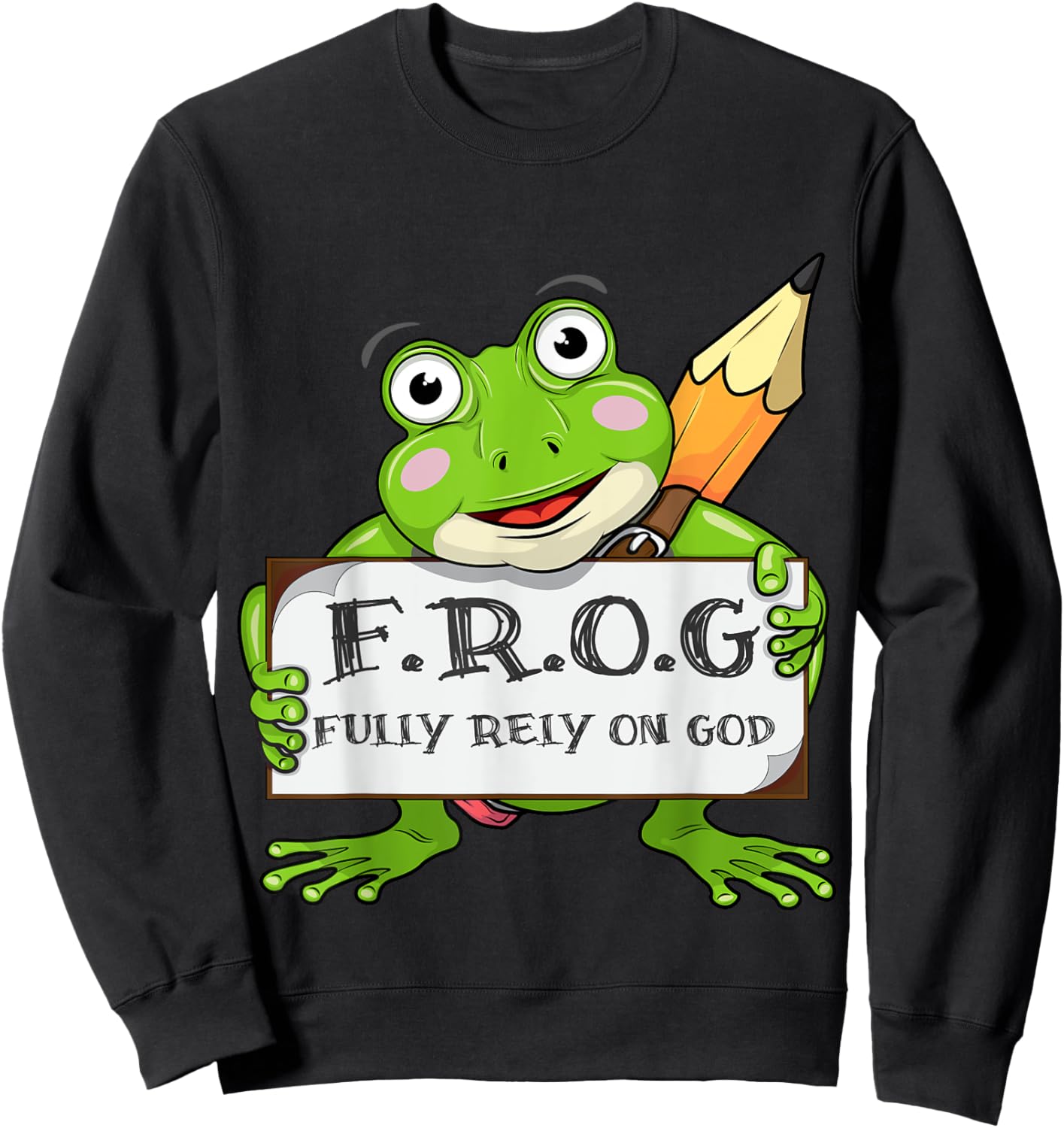 E-ZY Design+ Fully Rely On God Cool Jesus Cute Christian Lover gifts Sweatshirt - Sweatshirt | Black