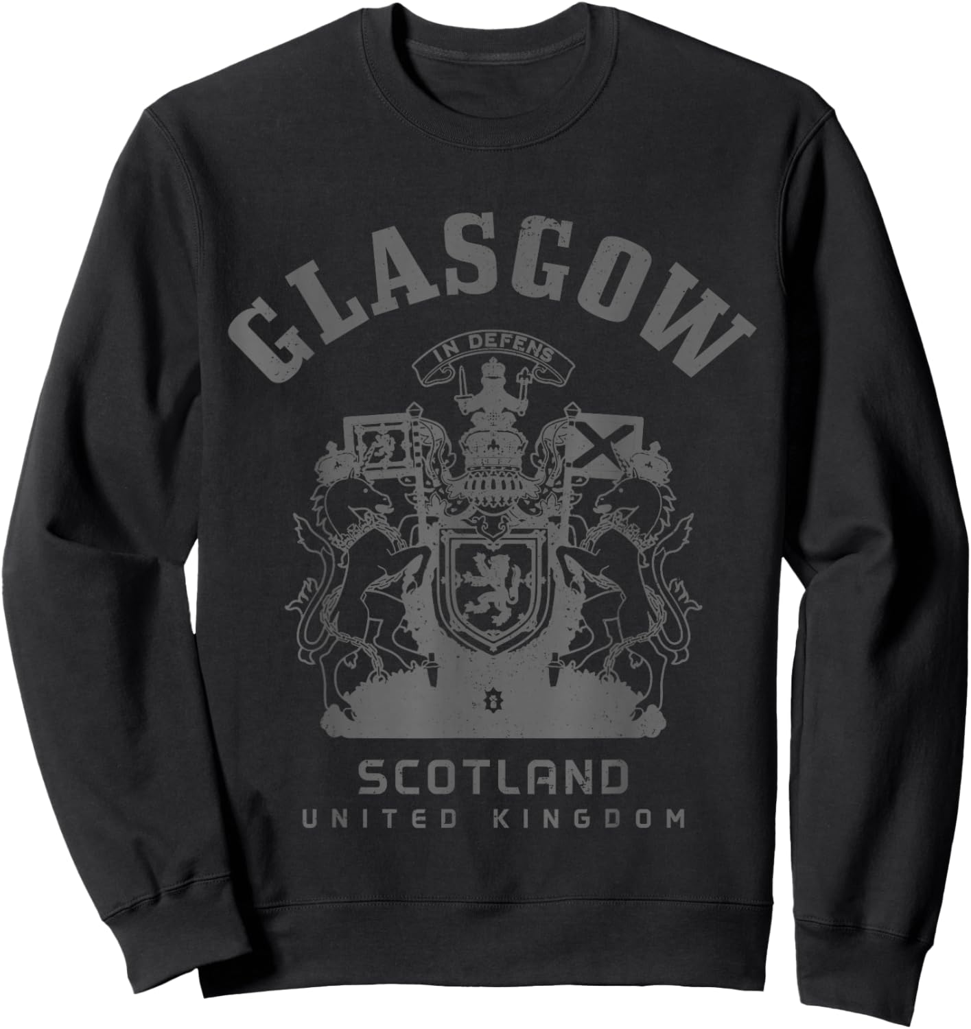 Glasgow Scotland UK Vintage Scottish Sweatshirt - Sweatshirt | Black