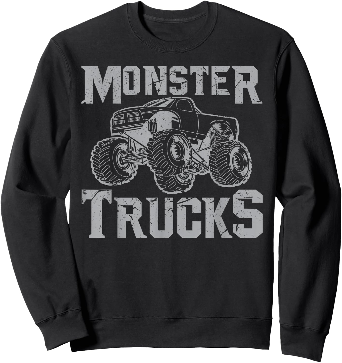 Monster Truck Shirt | Retro Vintage Off Road Sweatshirt - Sweatshirt | Black