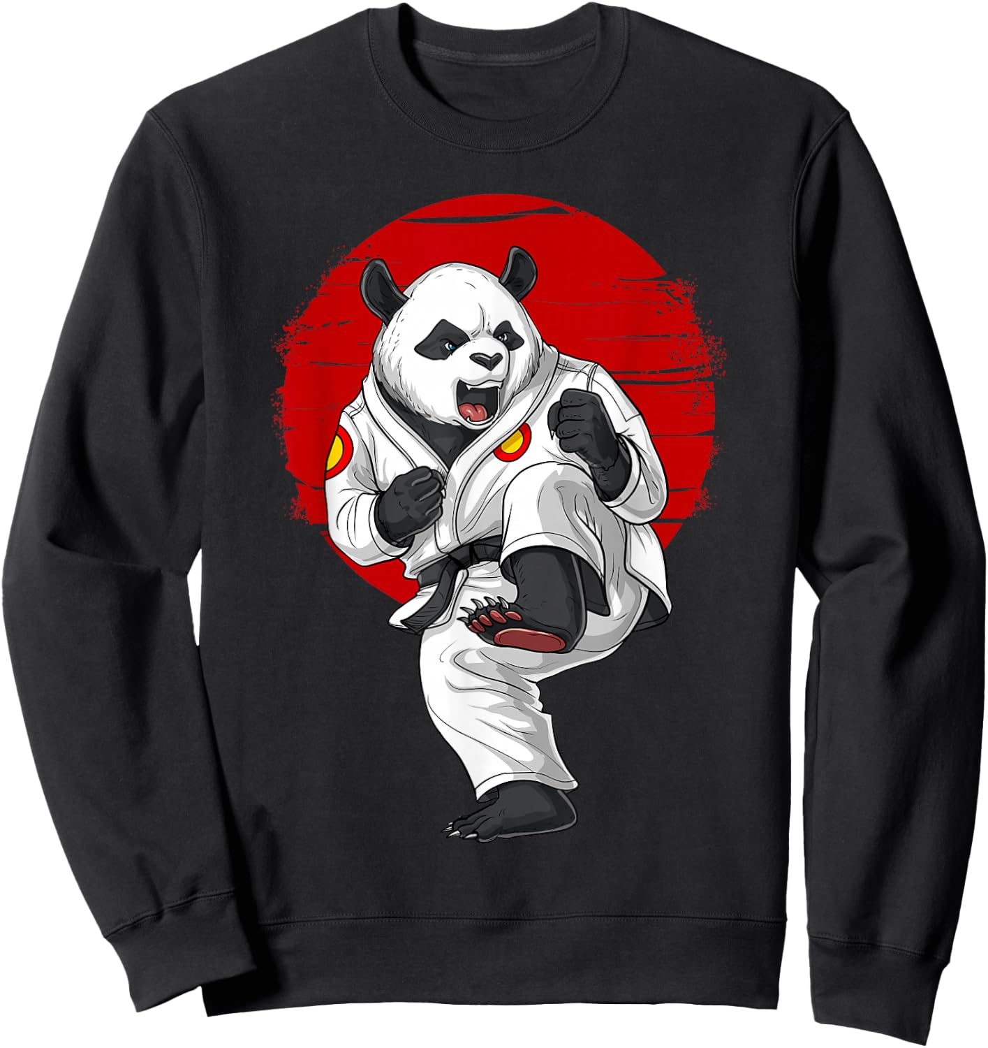Panda Bear Karate Kickboxing Muay Thai Martial Arts Sweatshirt - Sweatshirt | Black