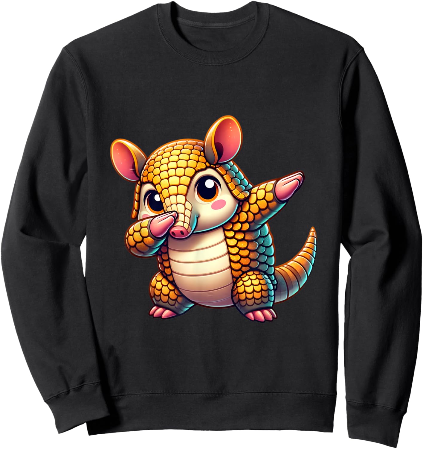 Armadillo Lover Kids Boys Girls Men Funny Armadillo Graphic Sweatshirt - Sweatshirt | Black