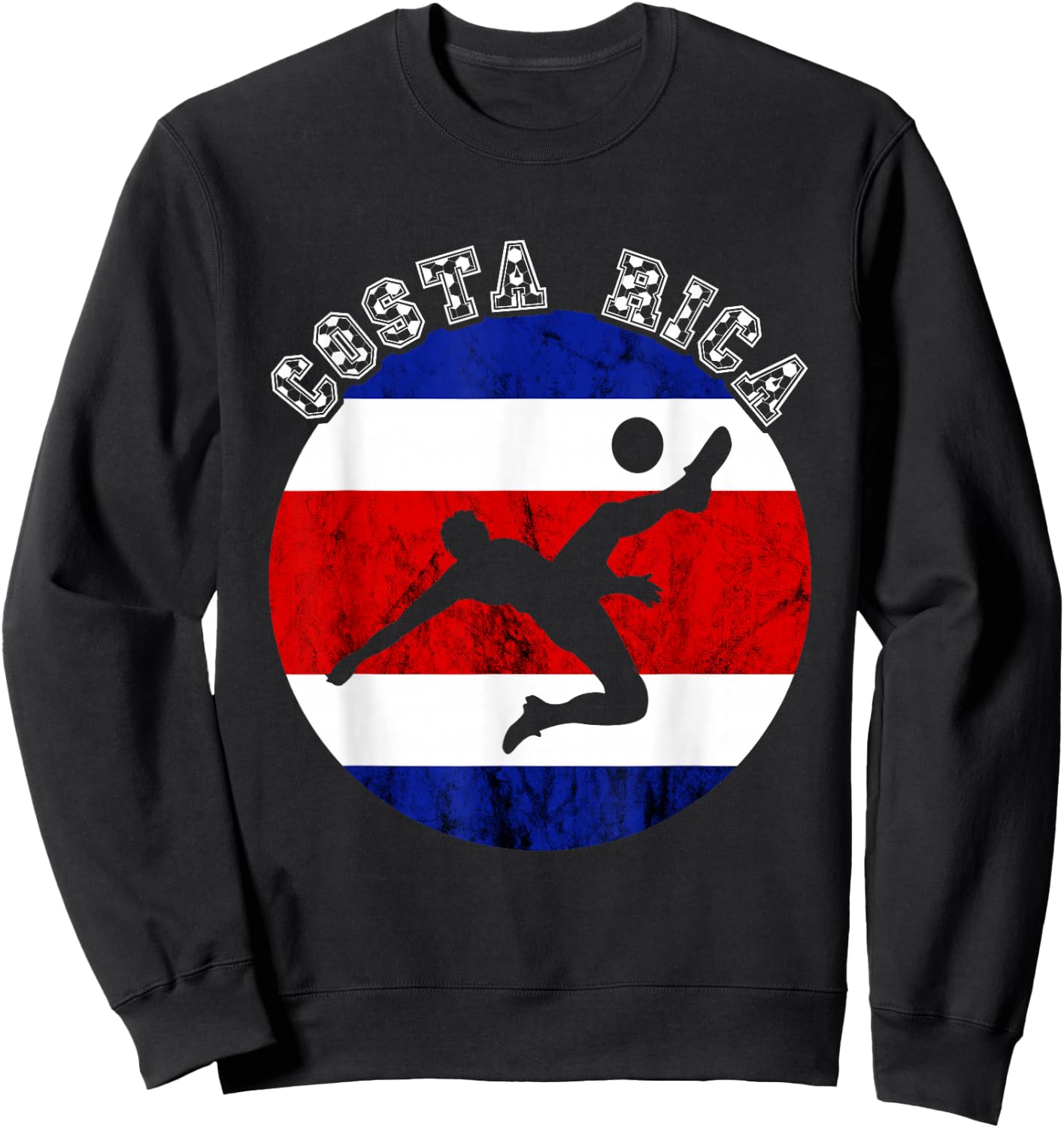 Costa Rican Soccer Team Vintage Costa Rica Flag Costa Rica Sweatshirt - Sweatshirt | Black