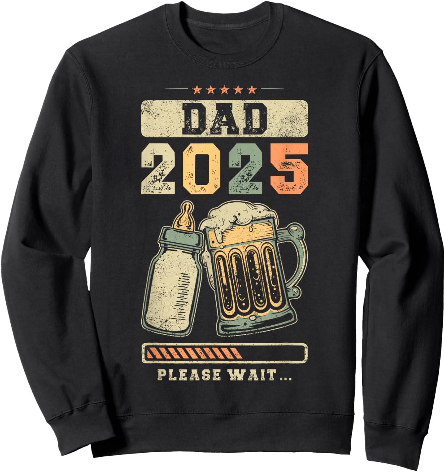 Dad 2025, Pregnancy Reveal, Expecting Father, Future Daddy Sweatshirt - Sweatshirt | Black