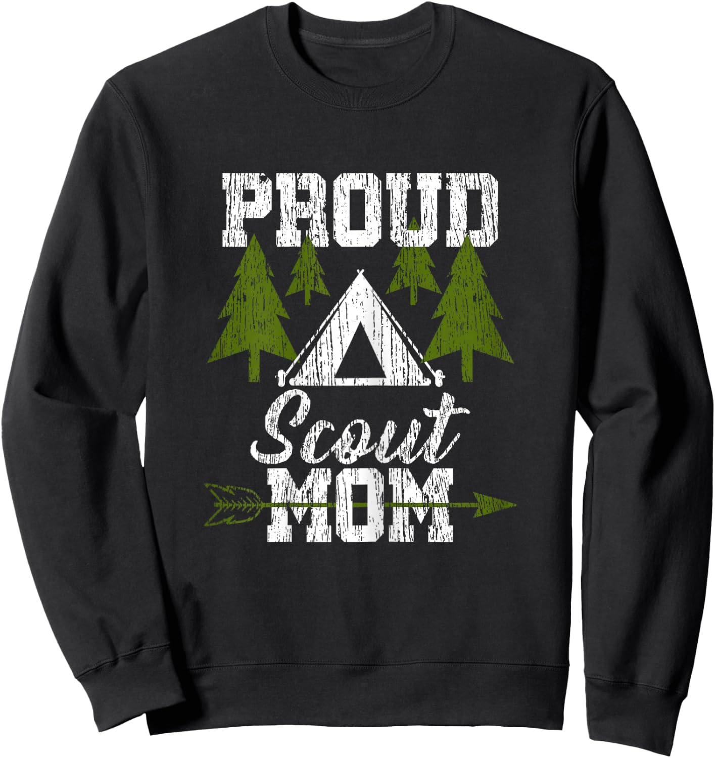 Proud Scout Mom - Scouting Mother Shirt Gift Sweatshirt - Sweatshirt | Black