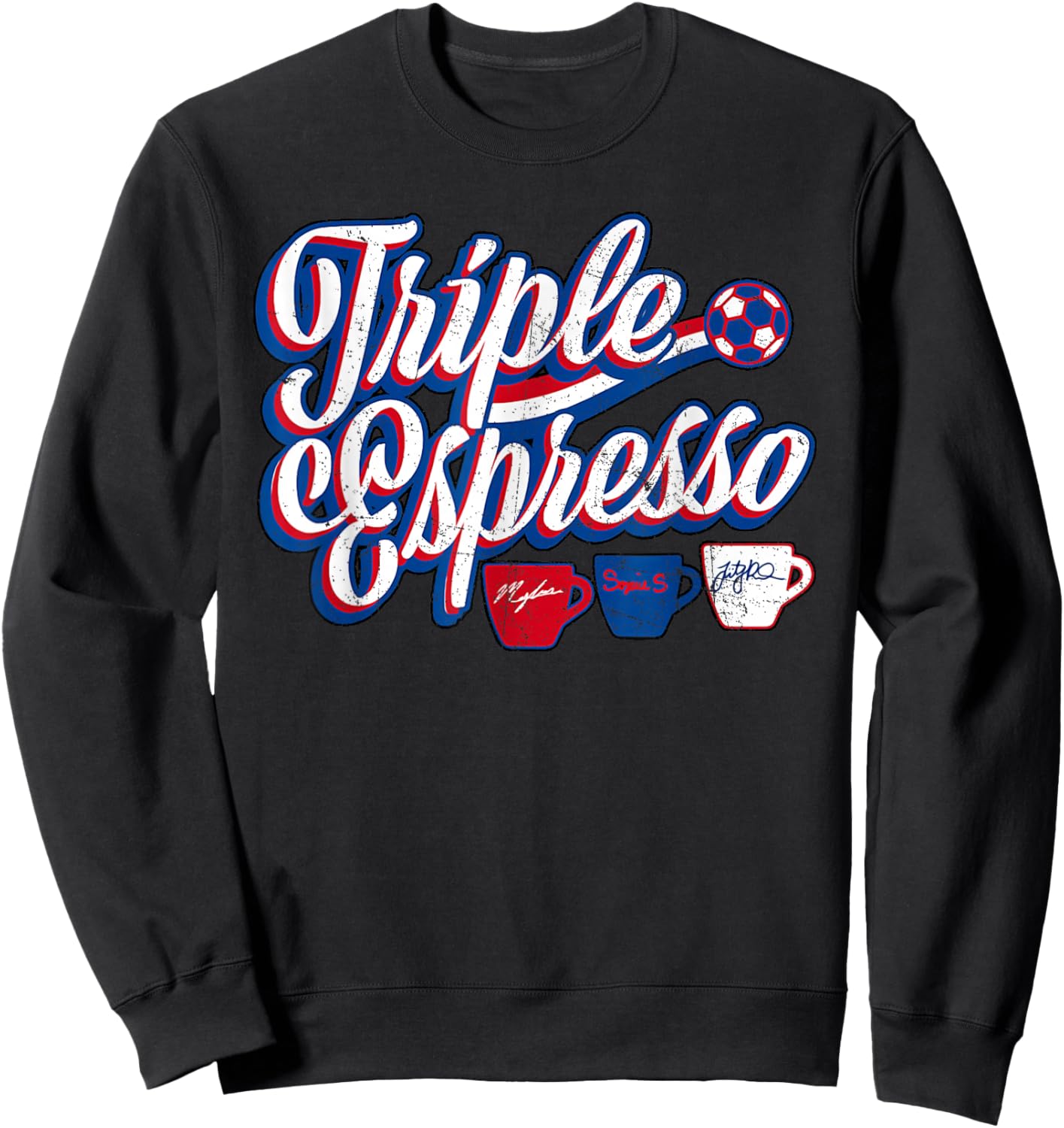Triple Espresso Triple Espresso America USA Flag Sweatshirt - Sweatshirt | Black