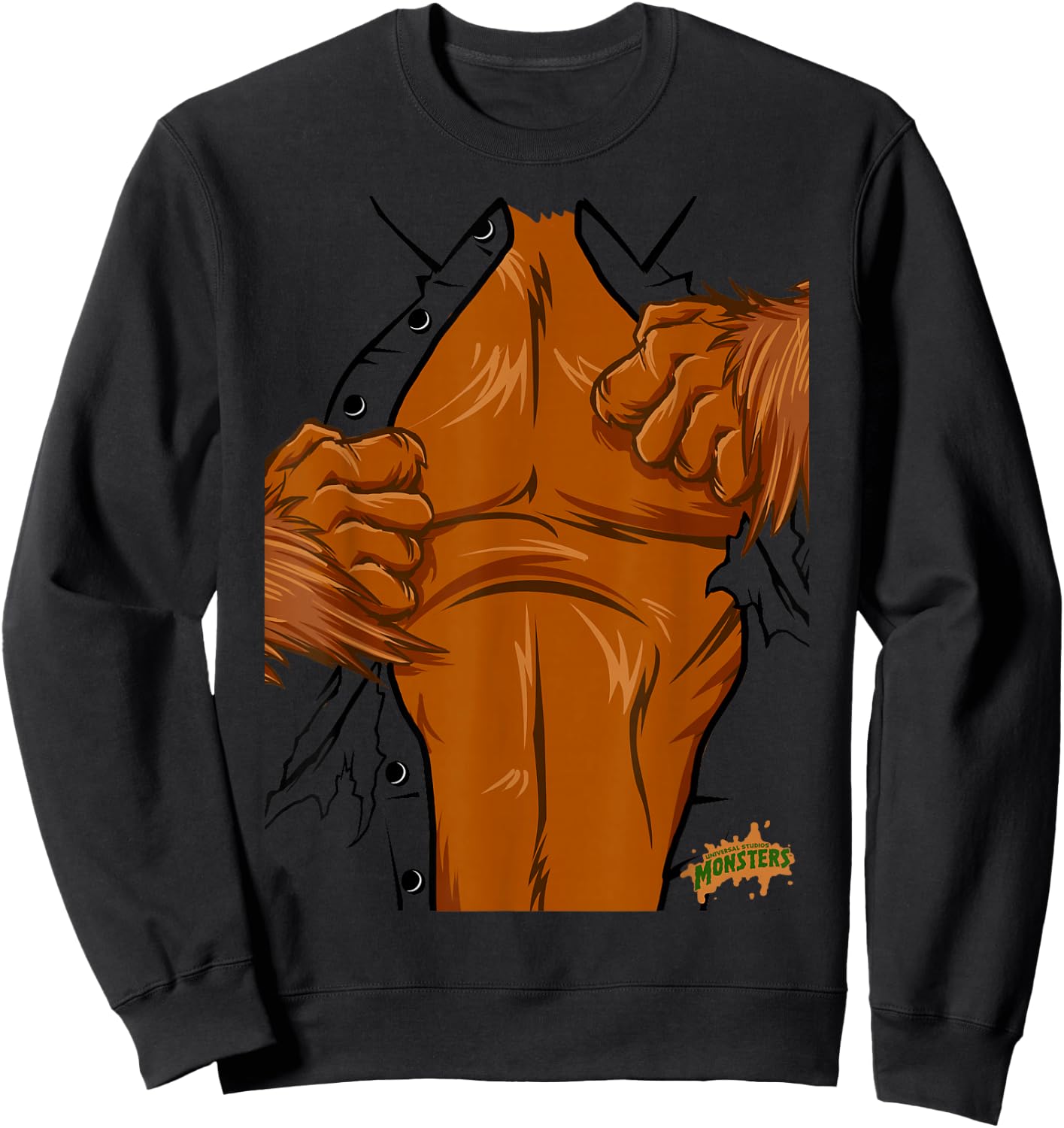 Universal Monsters The Wolf Man Costume Sweatshirt - Sweatshirt | Black