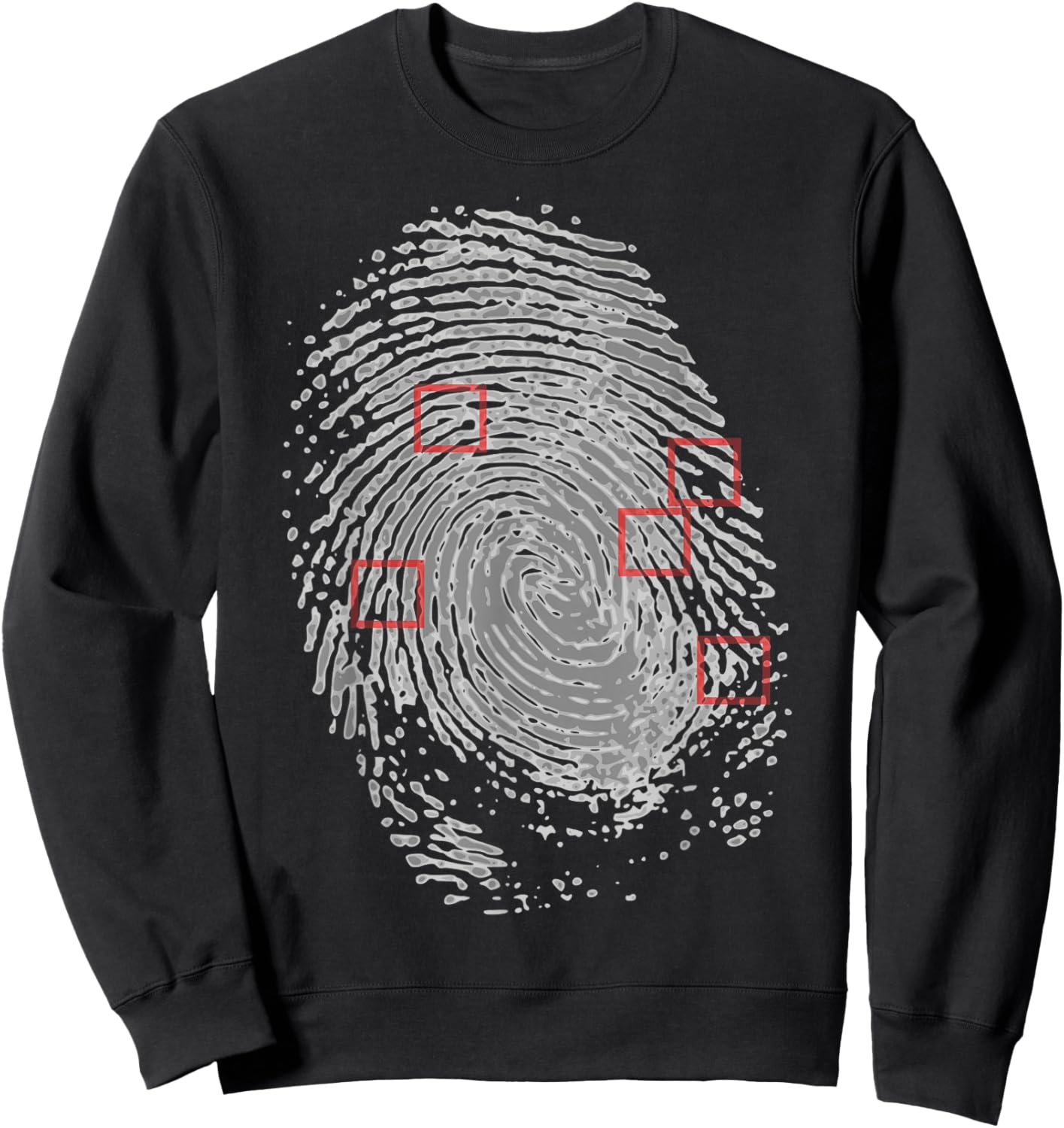 Thumbprint Fingerprint Detective Police Work Sweatshirt - Sweatshirt | Black