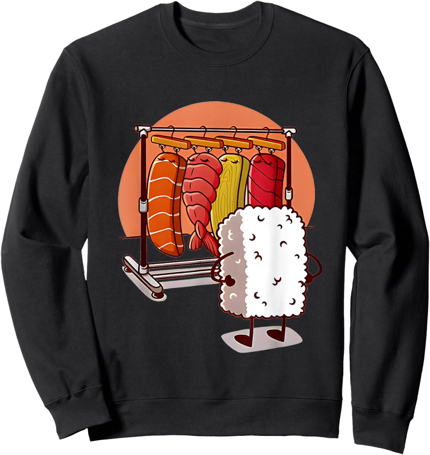 Which One Should I Wear Today Washed Sushi Japanese Food Sweatshirt - Sweatshirt | Black