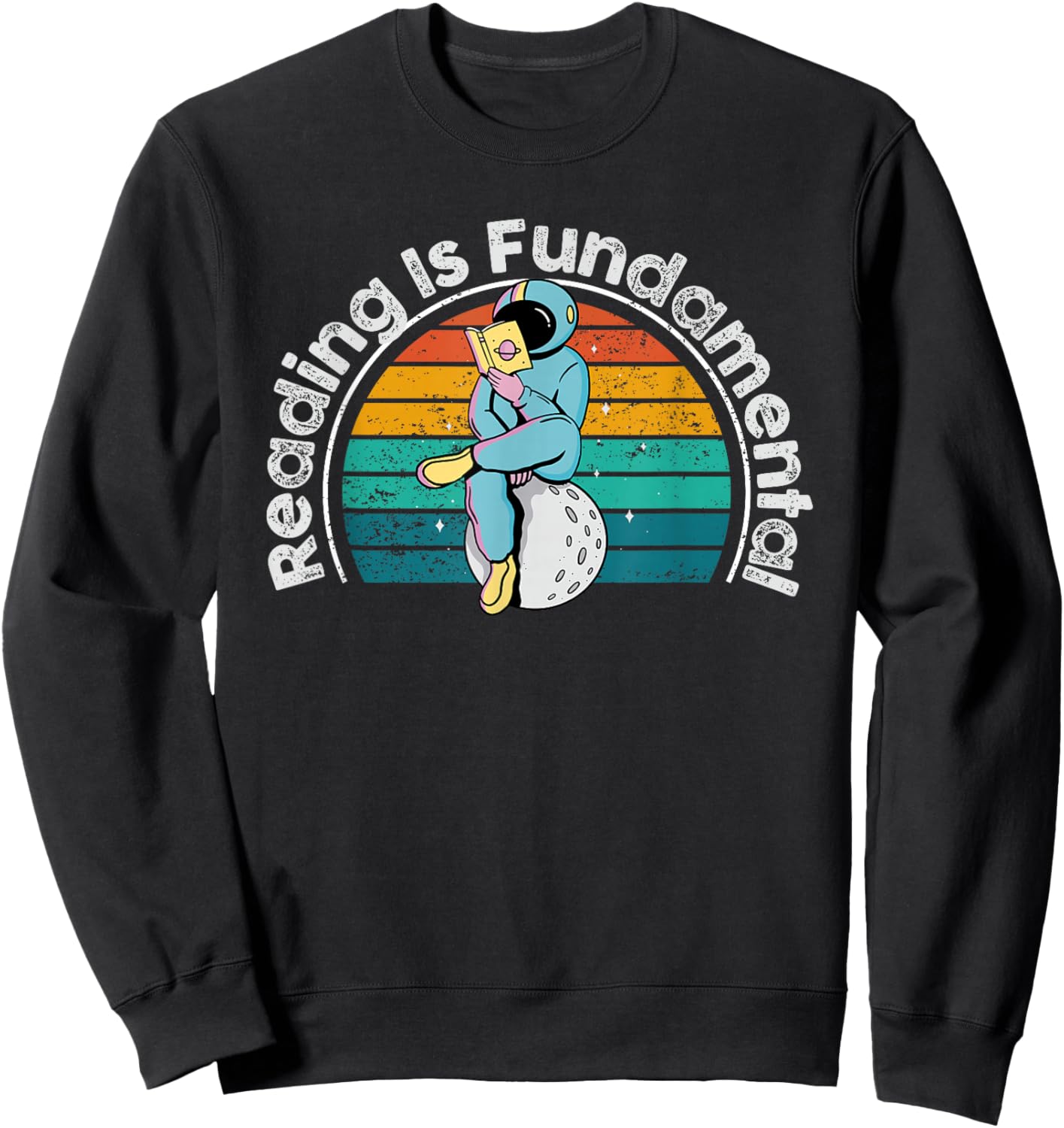 Reading Is Fundamental Geeky Bookworm Poetry Literature Sweatshirt - Sweatshirt | Black
