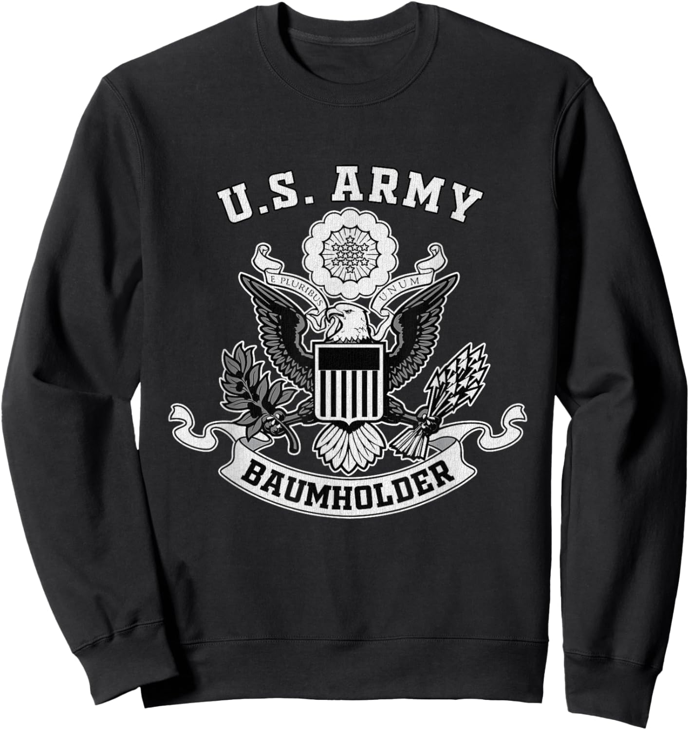 Baumholder Germany Military Base Eagle Emblem Vintage Gifts Sweatshirt - Sweatshirt | Black