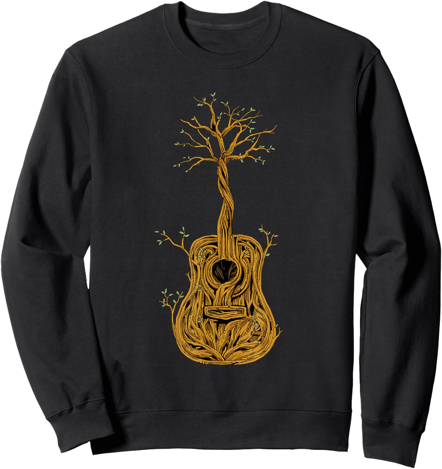 Acoustic Guitar Tree of Life Guitar Player Guitarist Sweatshirt - Sweatshirt | Black