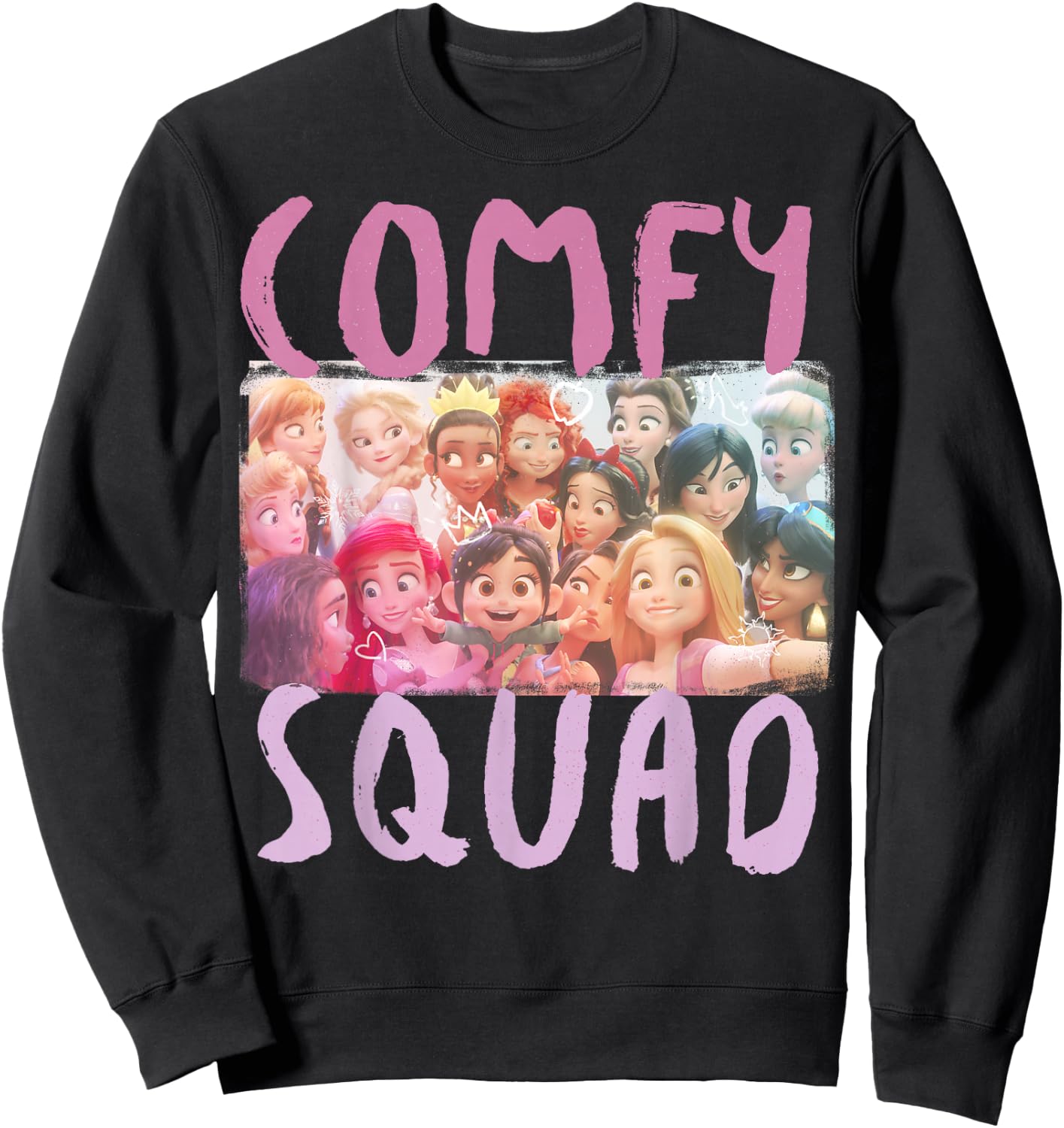 Disney Wreck-It Ralph Comfy Squad Group Shot Sweatshirt - Sweatshirt | Black