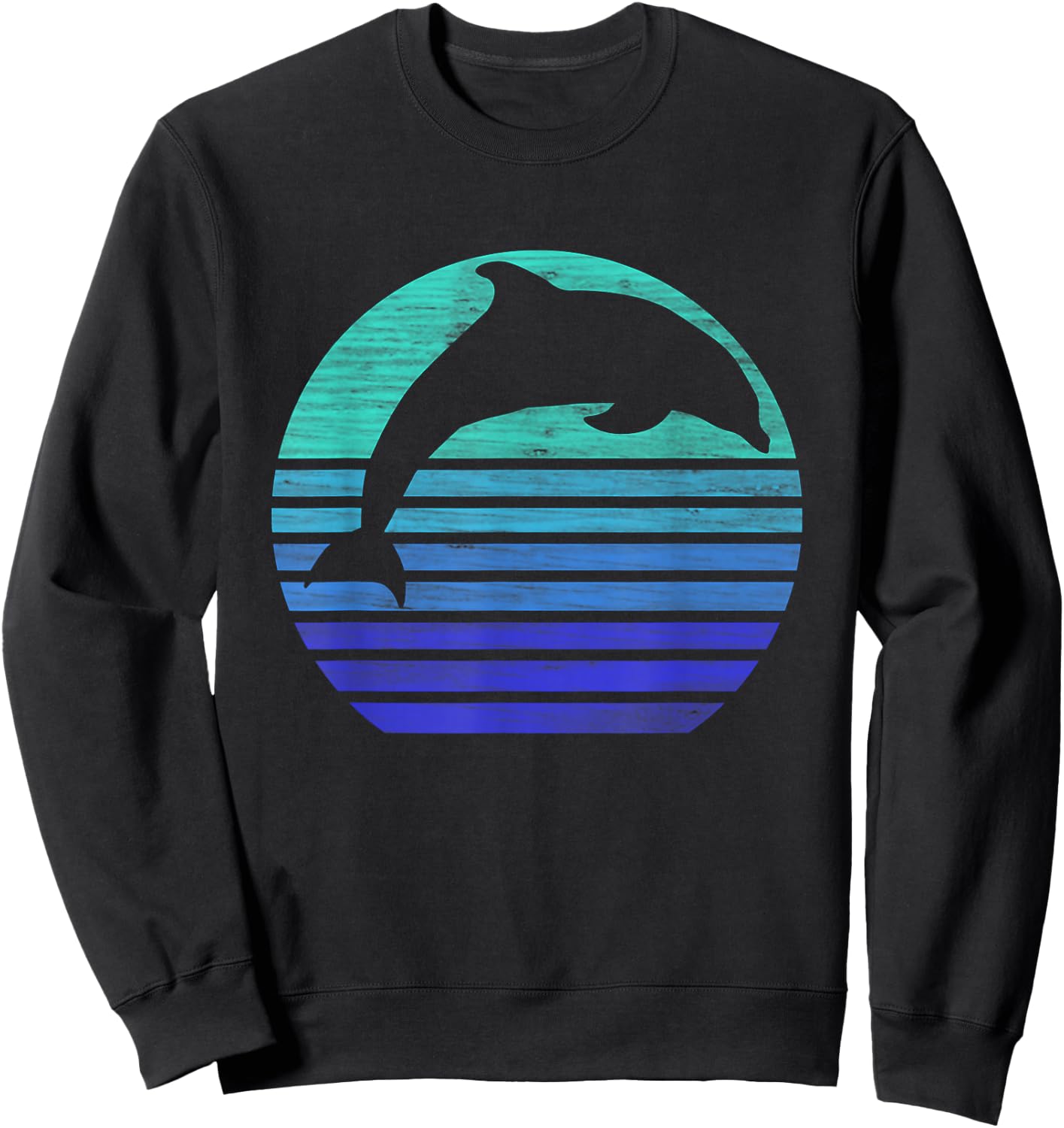 Retro dolphin silhouette Sweatshirt - Sweatshirt | Black