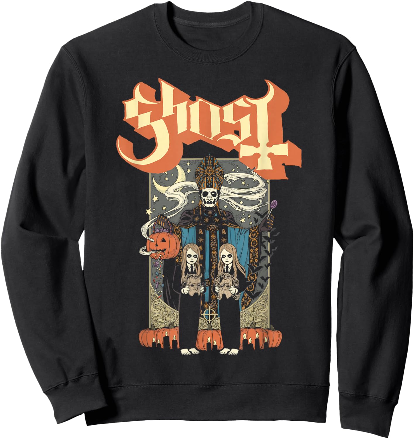 Ghost – Halloween Twins Sweatshirt - Sweatshirt | Black