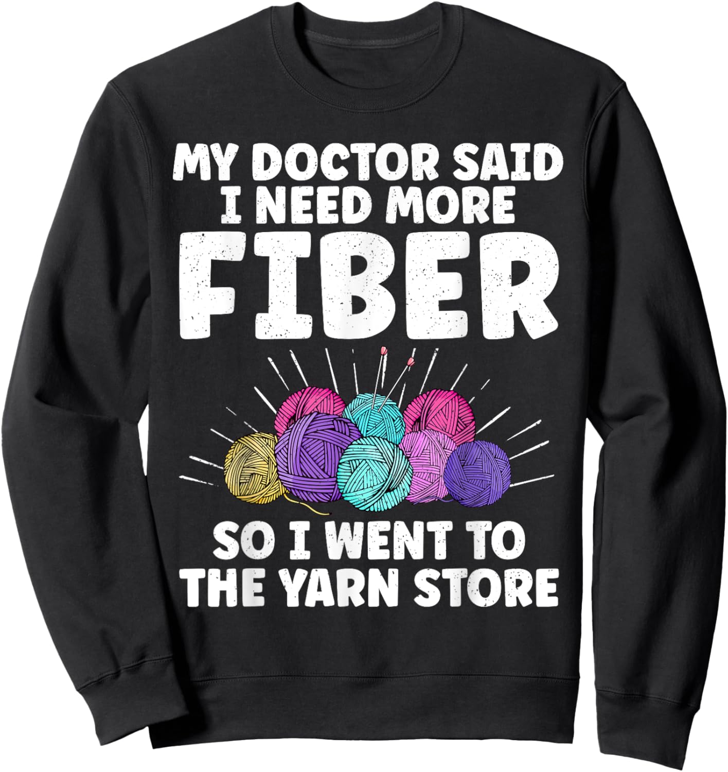 Funny Crocheting Mom Knitting Yarn Crochet Lovers Sweatshirt - Sweatshirt | Black