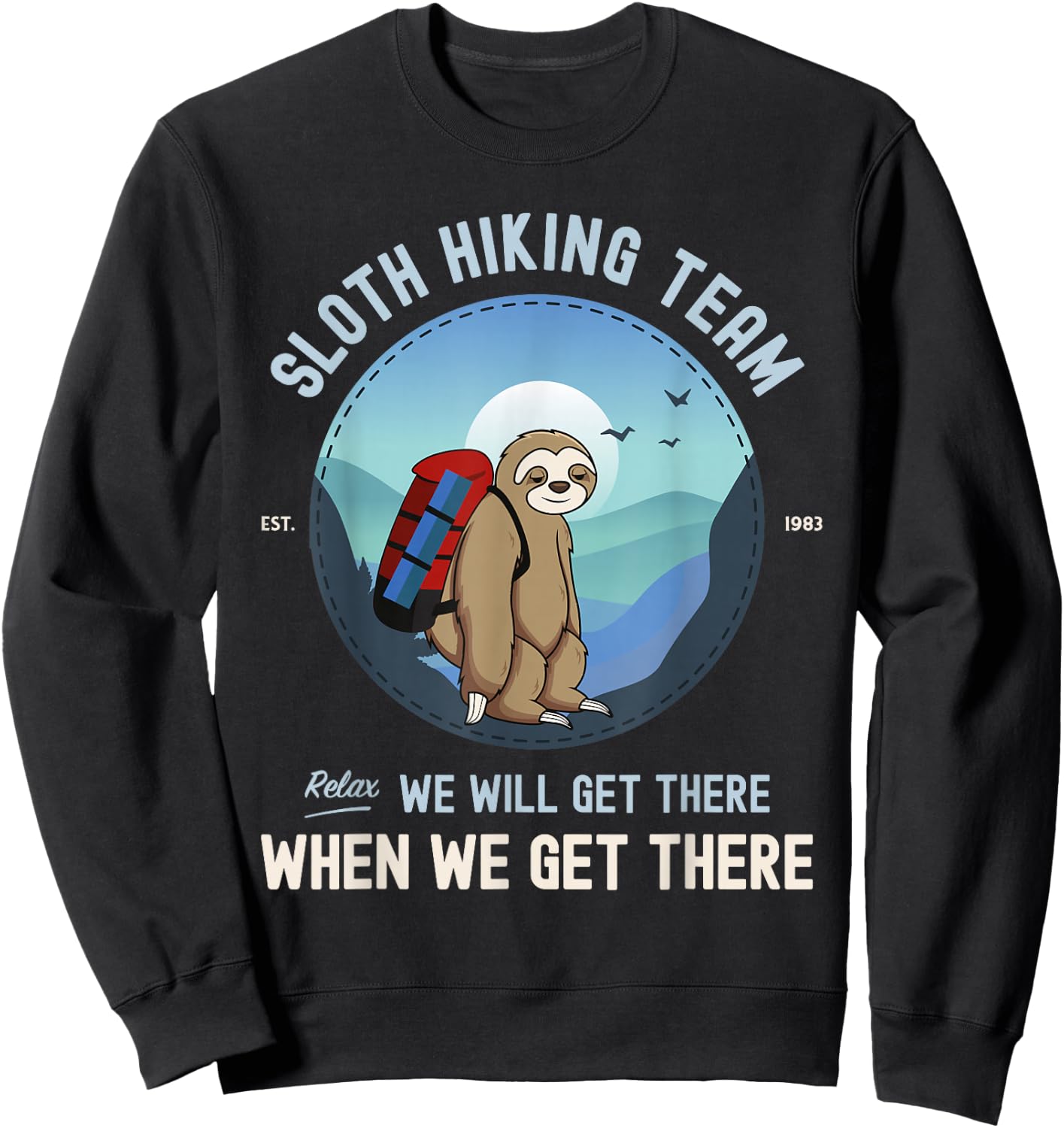 Sloth Hiking Sloth Hiking Team Sweatshirt - Sweatshirt | Black