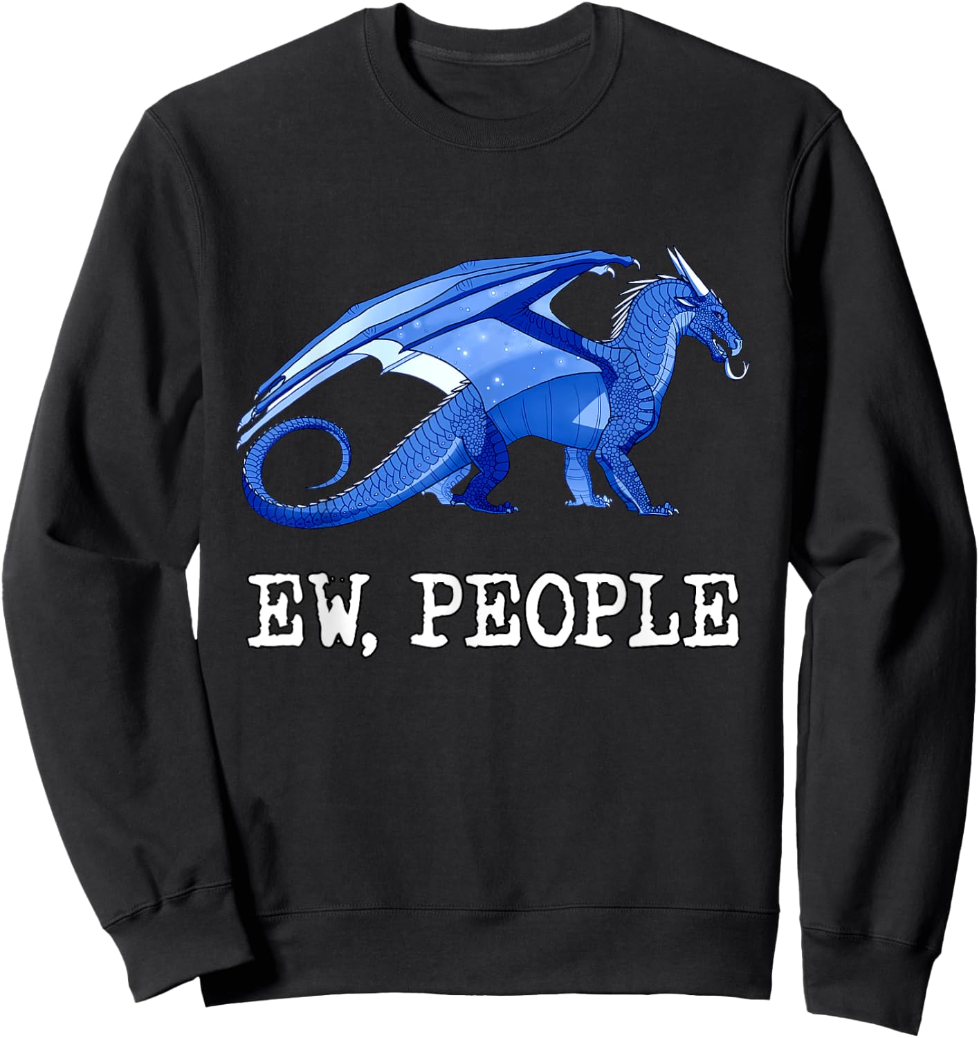 Funny Dragon Ew People Sweatshirt - Sweatshirt | Black