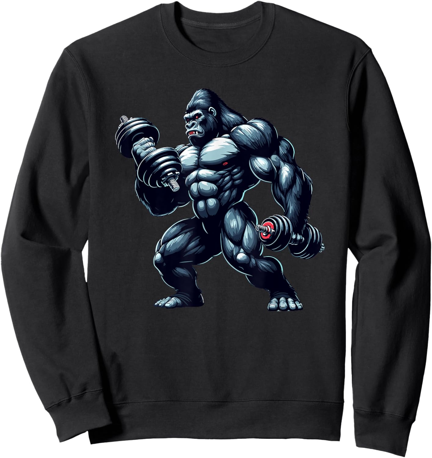 Gorilla Bodybuilder Gym Weightlifting Workout Motivation Sweatshirt - Sweatshirt | Black